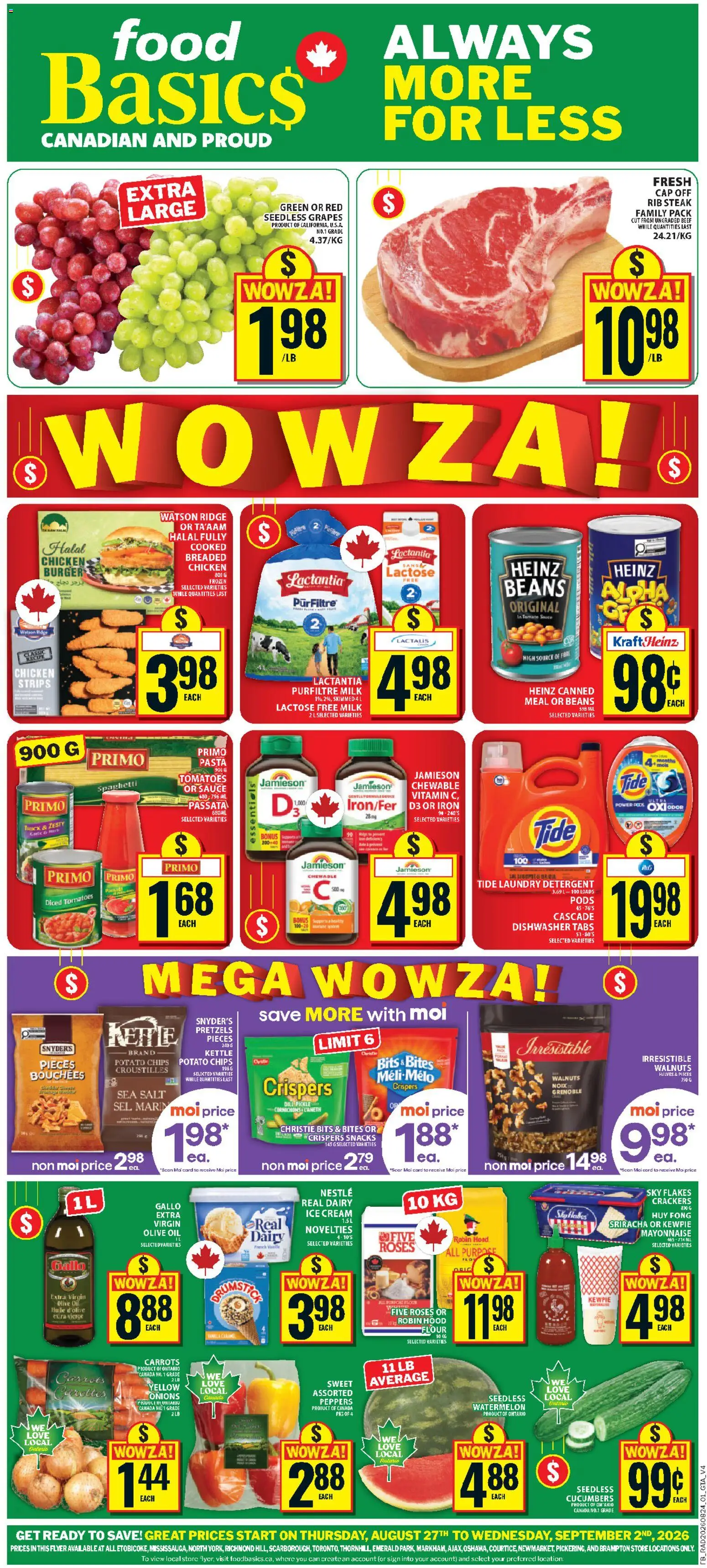 Food Basics flyer valid from Aug 27, 2026 | Page: 1