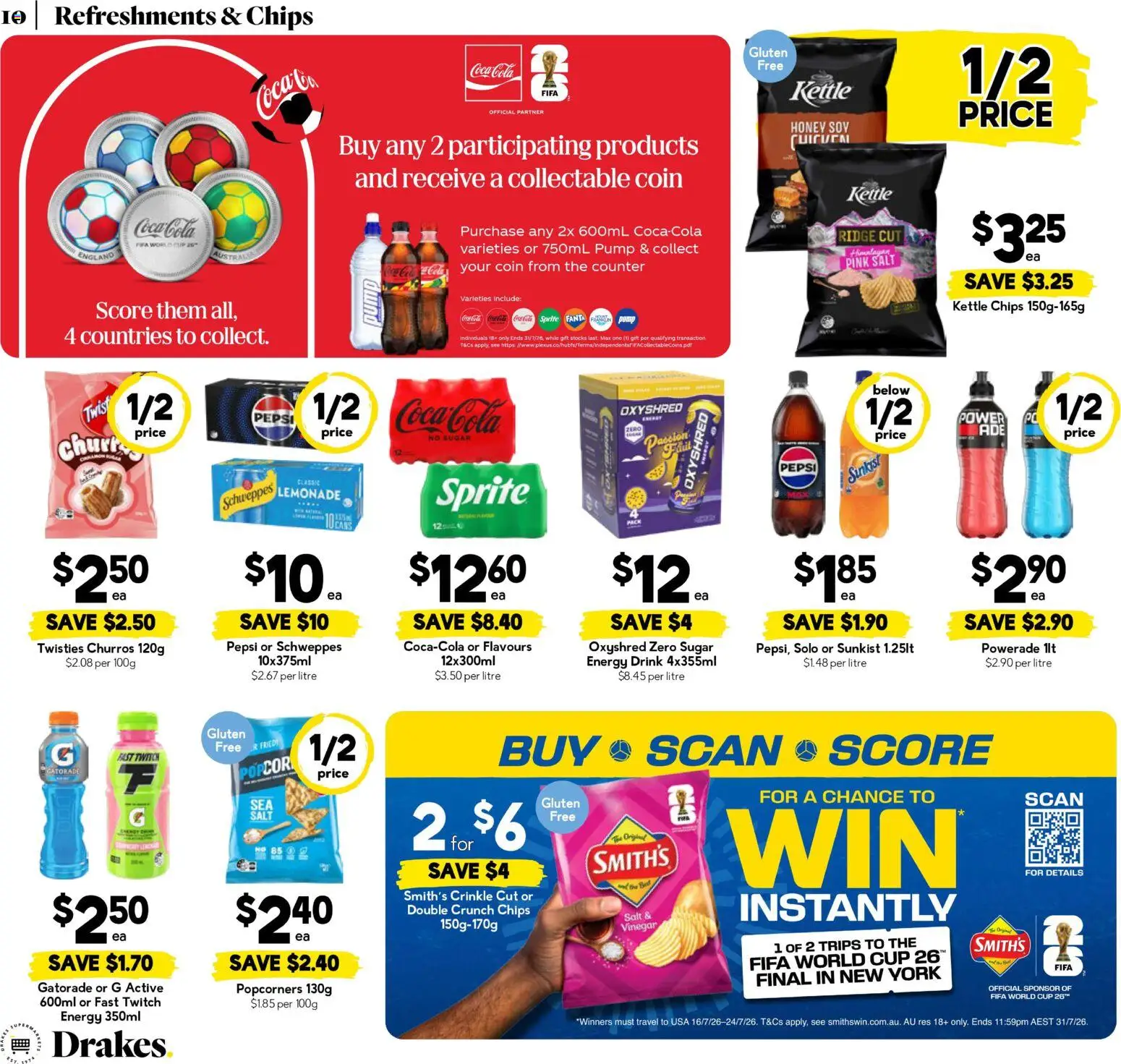 Drakes catalogue - valid from 10.06.2026 | Page: 7 | Products: Energy drink, Coca Cola, Pepsi, Kettle