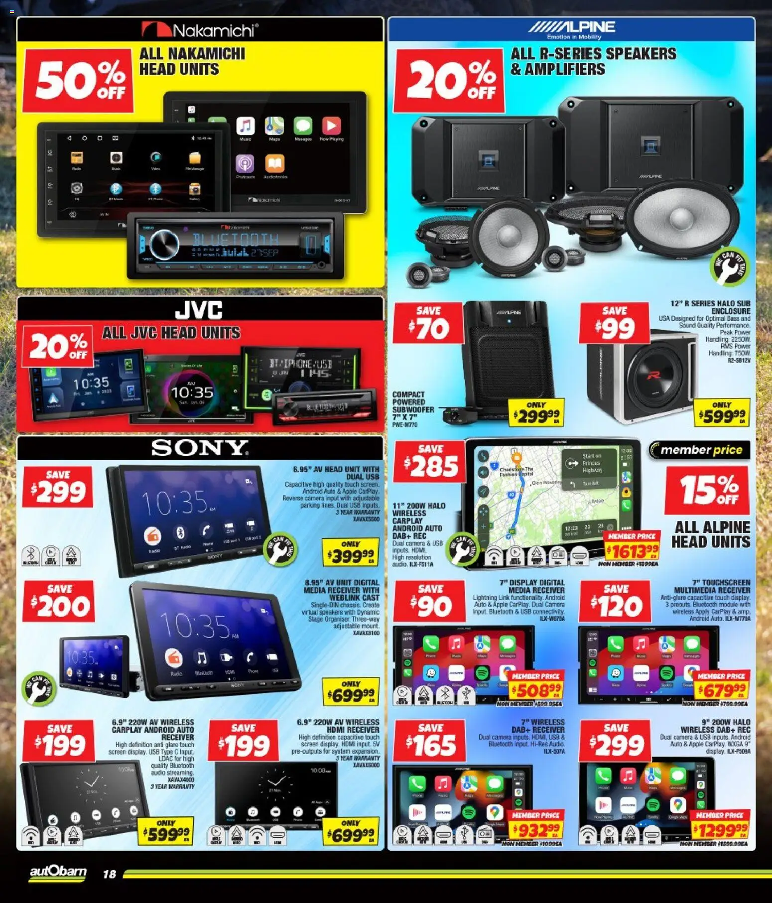 Autobarn catalogue - valid from 25.03.2026 | Page: 18 | Products: Camera, Iphone, Usb, Screen