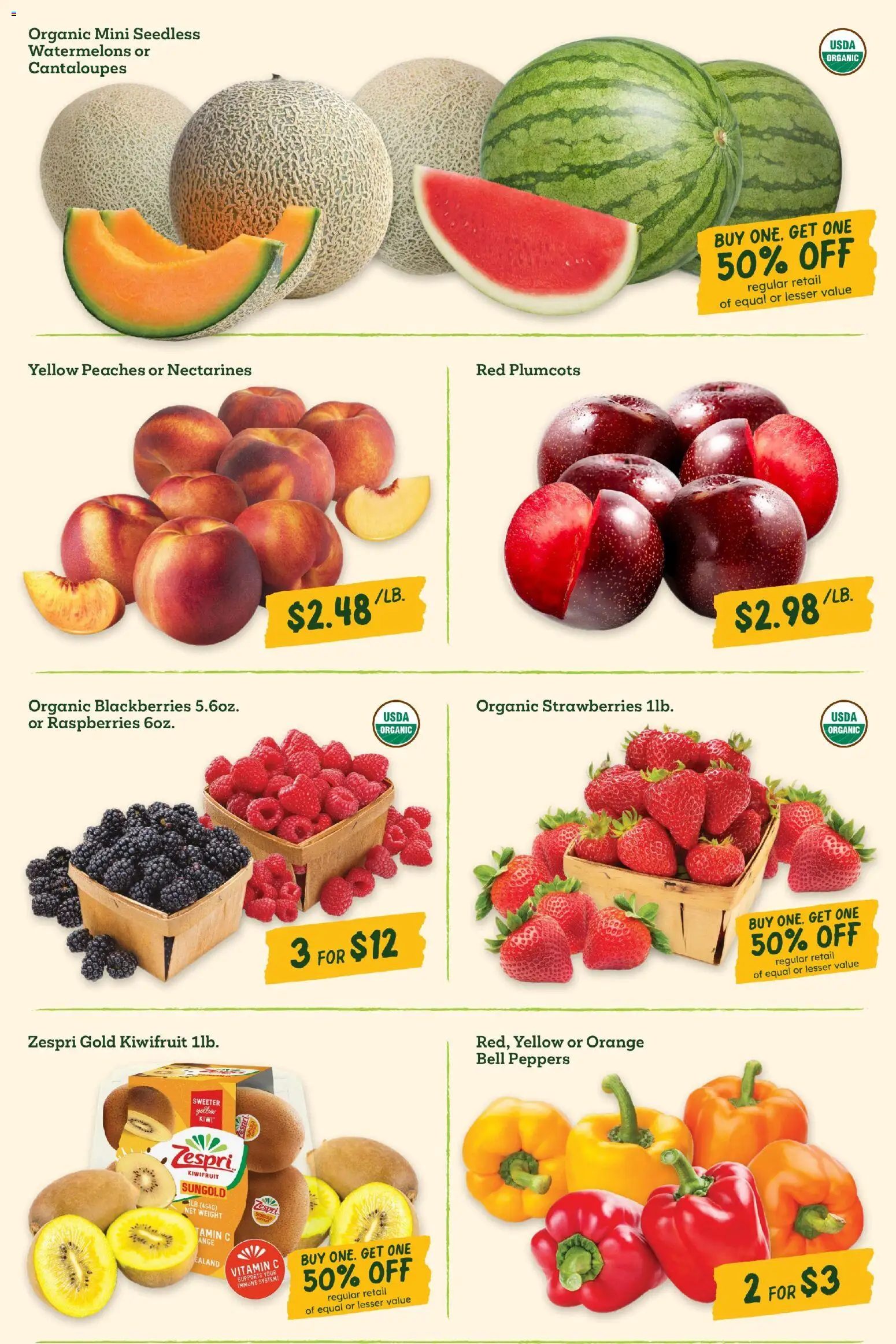 Sprouts Weekly Ad - valid from 09/09/2026 | Page: 5 | Products: Cantaloupes, Raspberries, Strawberries, Weight