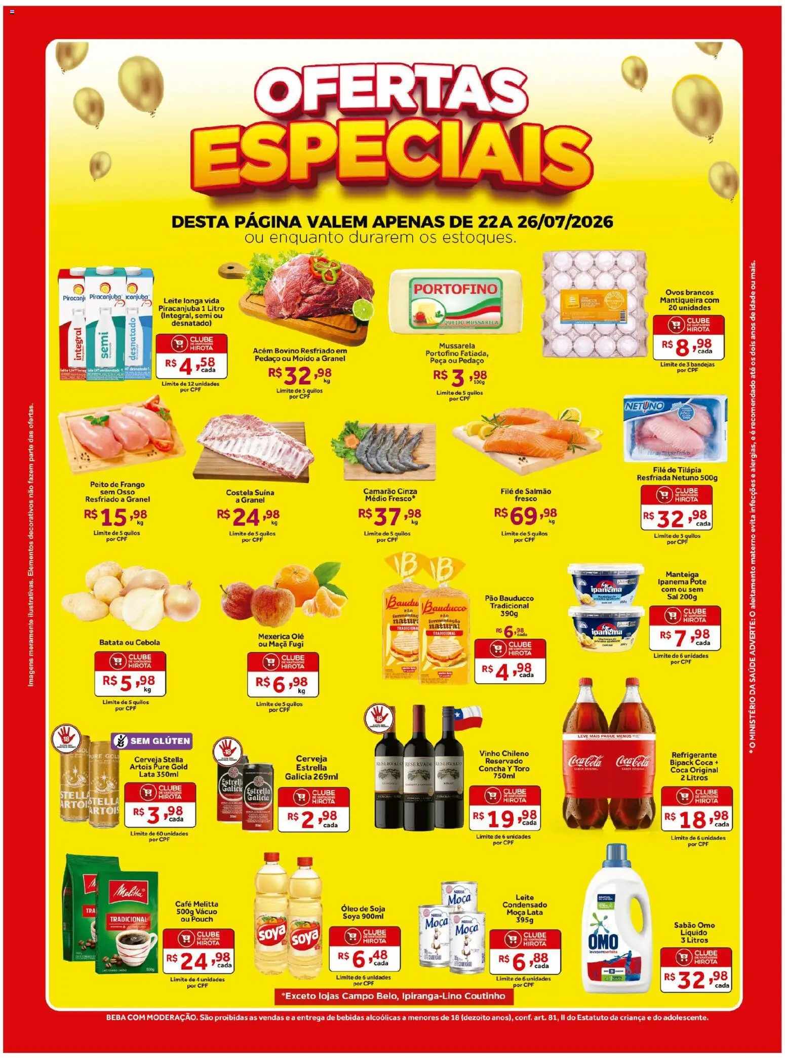 Hirota Food Folheto - válido de 22/07/2026 | Página: 2 | Produtos: Sabão, Óleo, Sal, Mussarela