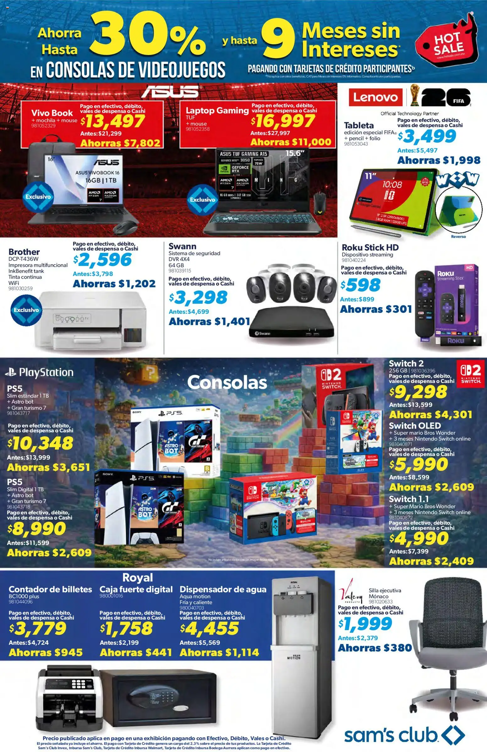 Nuevas ofertas de Sam's Club válidas en toda la República Mexicana desde el 25.05.2026. ¡Encuentra las mejores ofertas en Sam's Club Hot Sale! | Página: 6 | Productos: Mochila, Mouse, Impresora, Tableta