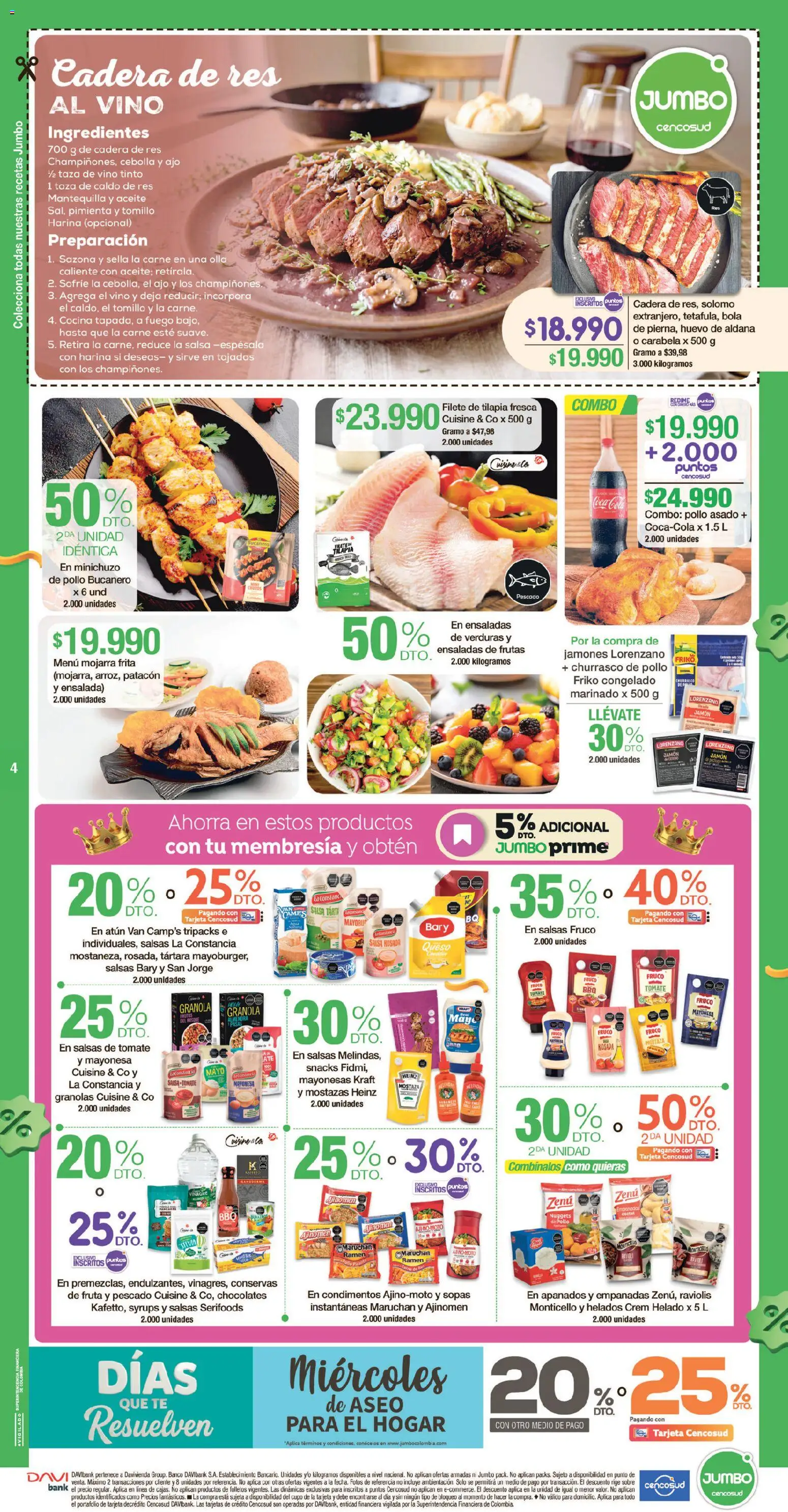 Jumbo revista - valida desde el 02/10/2026 | Página: 4 | Productos: Carne, Pimienta, Almendra, Vino