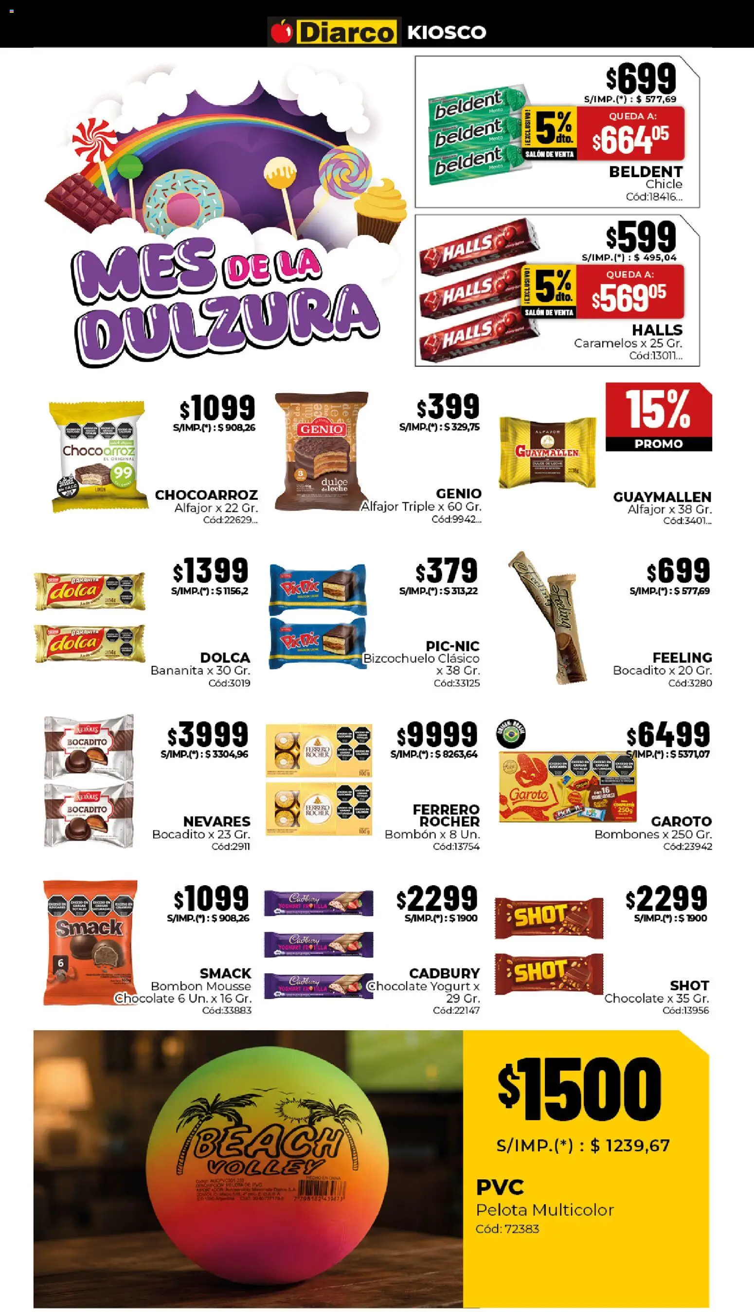 Diarco ofertas │ válido desde el 29/06/2026 | Página: 6 | Productos: Bombones, Frutilla, Pelota, Alfajor