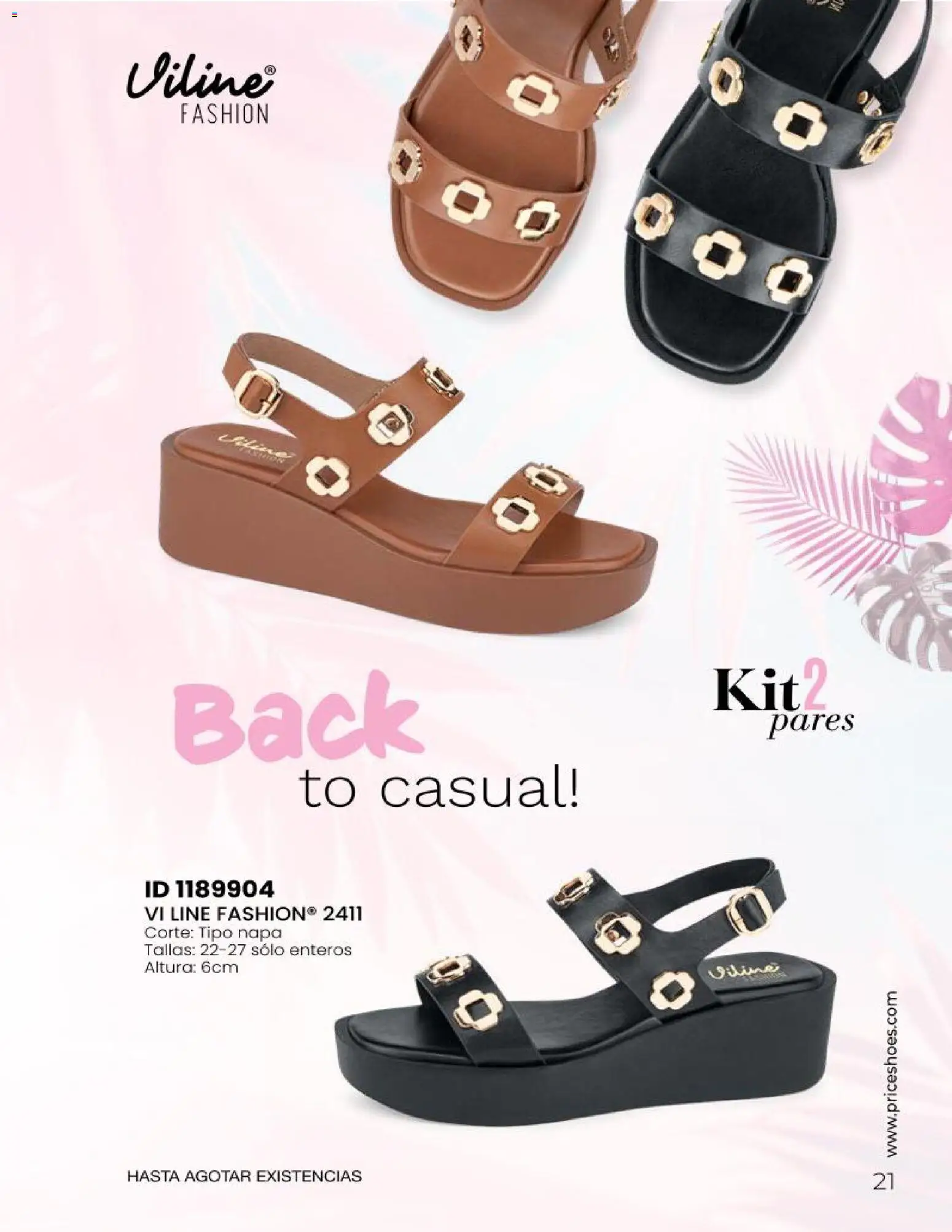 Nuevas ofertas de Price Shoes válidas en toda la República Mexicana desde el 23.04.2026. ¡Encuentra las mejores ofertas en Price Shoes catálogo Sandalias Kits! | Página: 21