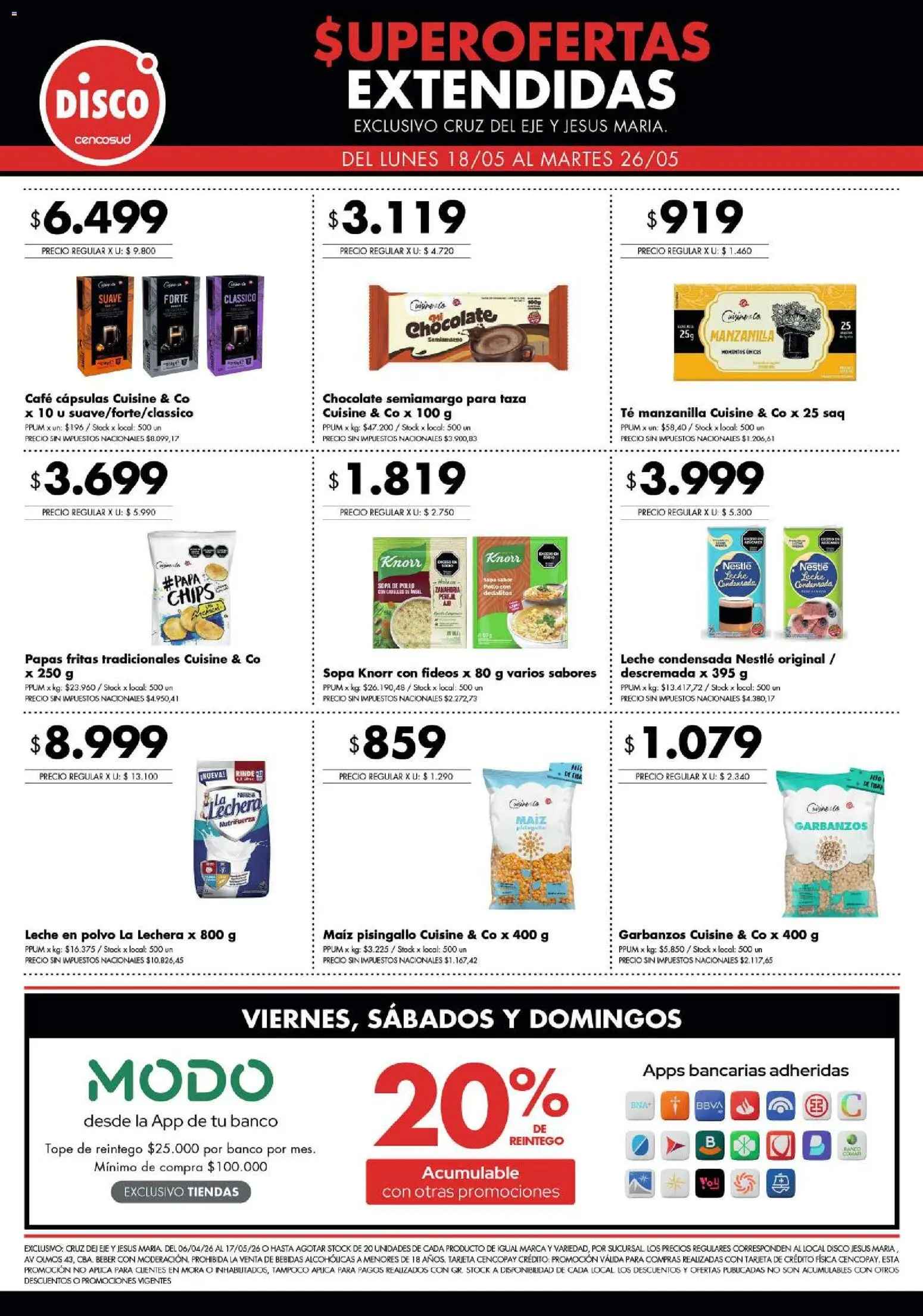 Disco ofertas │ válido desde el 18.05.2026 | Página: 2 | Productos: Disco, Pollo, Fideos, Papas fritas