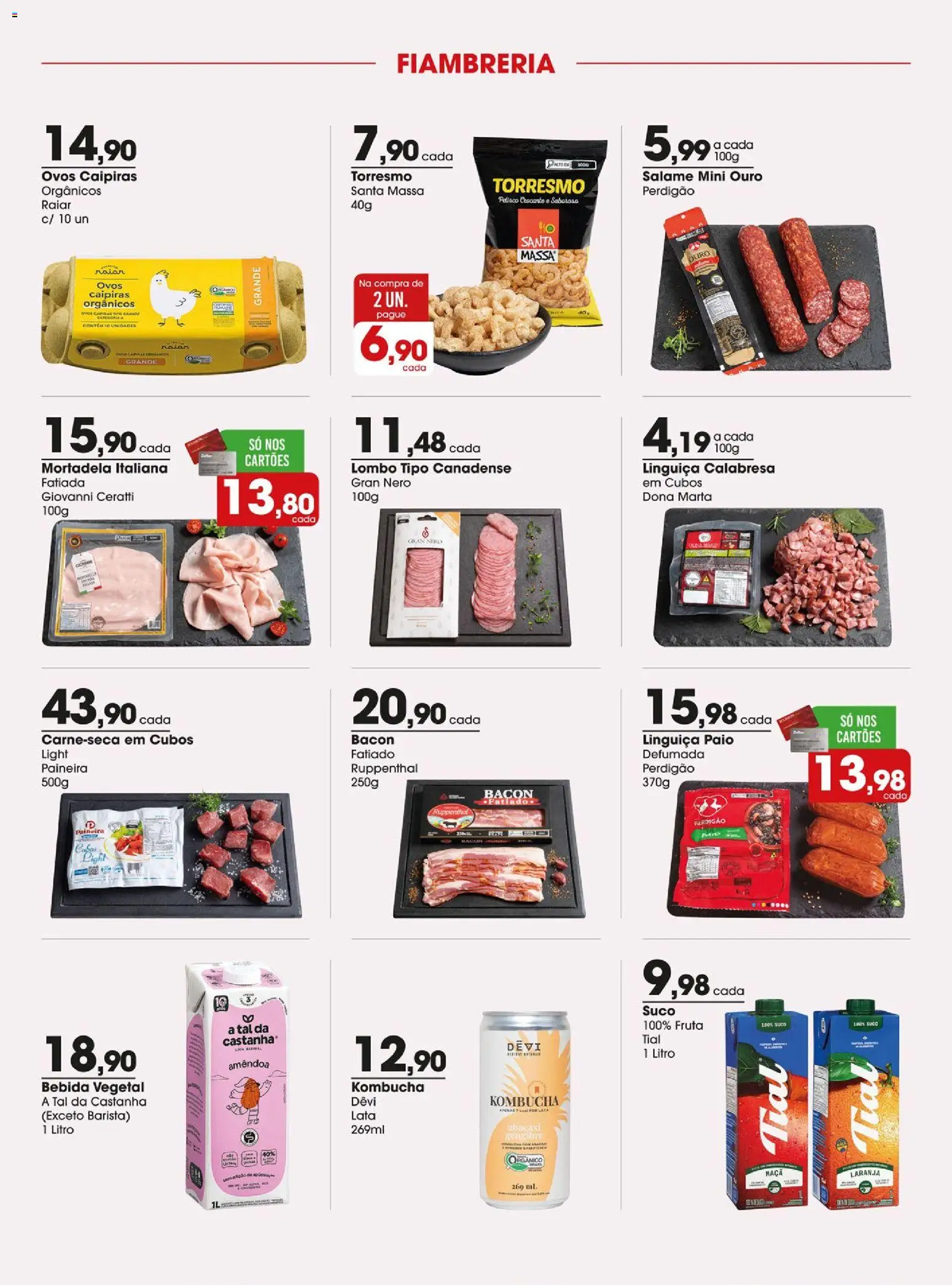 Zaffari Folheto - válido de 28/07/2026 | Página: 12 | Produtos: Lombo, Ovos, Mortadela, Massa