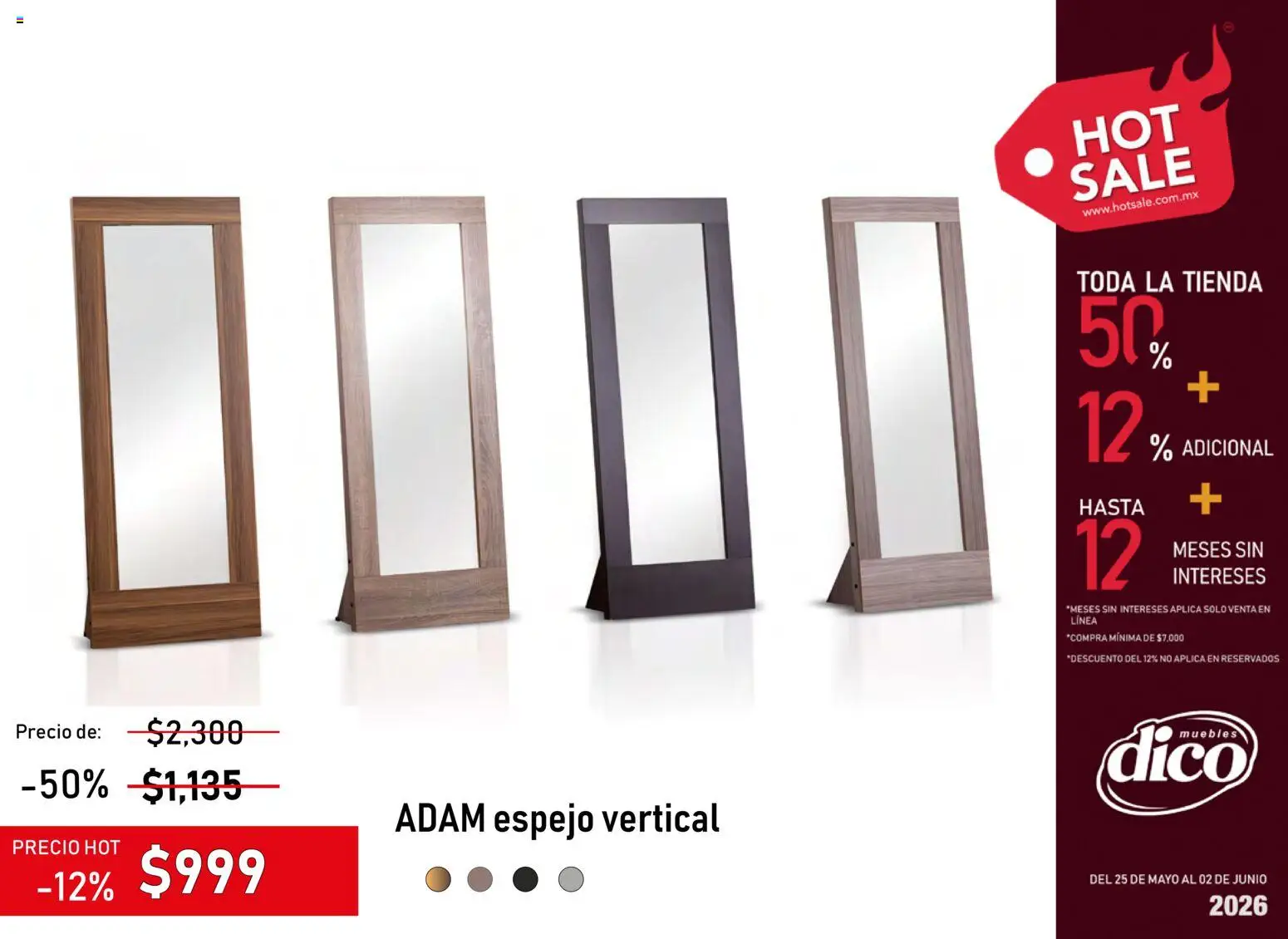 Nuevas ofertas de Muebles Dico válidas en toda la República Mexicana desde el 25.05.2026. ¡Encuentra las mejores ofertas en Muebles Dico - Hot Sale 2026 | Pacifico! | Página: 36