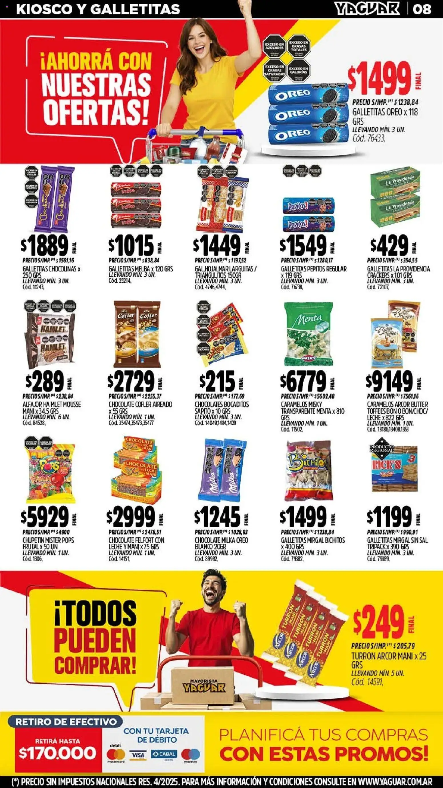 Yaguar - Oferta Semanal Salta │ válido desde el 11.05.2026 | Página: 8 | Productos: Sal, Mani, Mousse, Alfajor