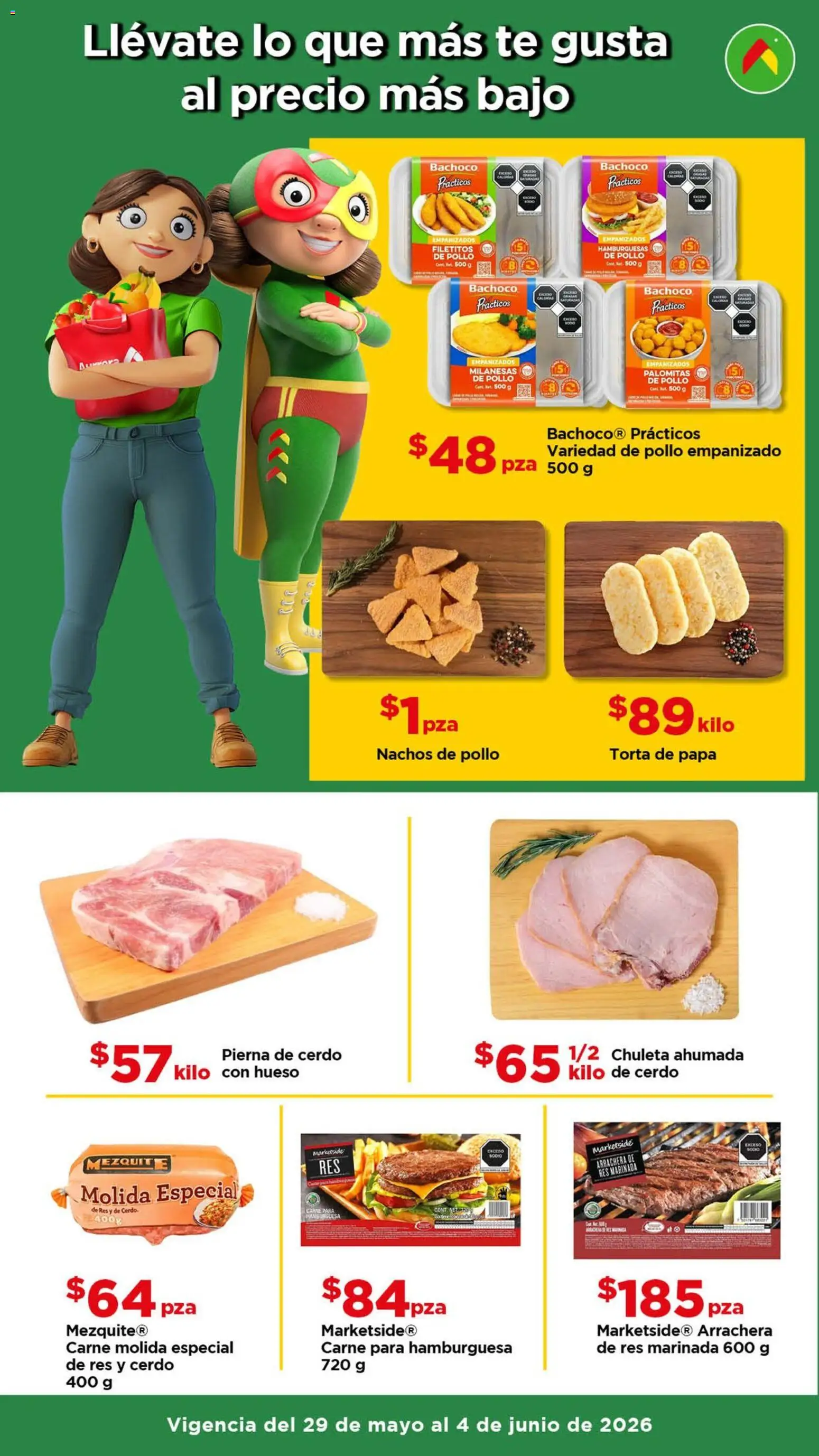 Nuevas ofertas de Bodega Aurrerá válidas en toda la República Mexicana desde el 29.05.2026. ¡Encuentra las mejores ofertas en Bodega Aurrerá folleto Date un gusto sin gastar de más! | Página: 2 | Productos: Pollo, Papa, Res, Té