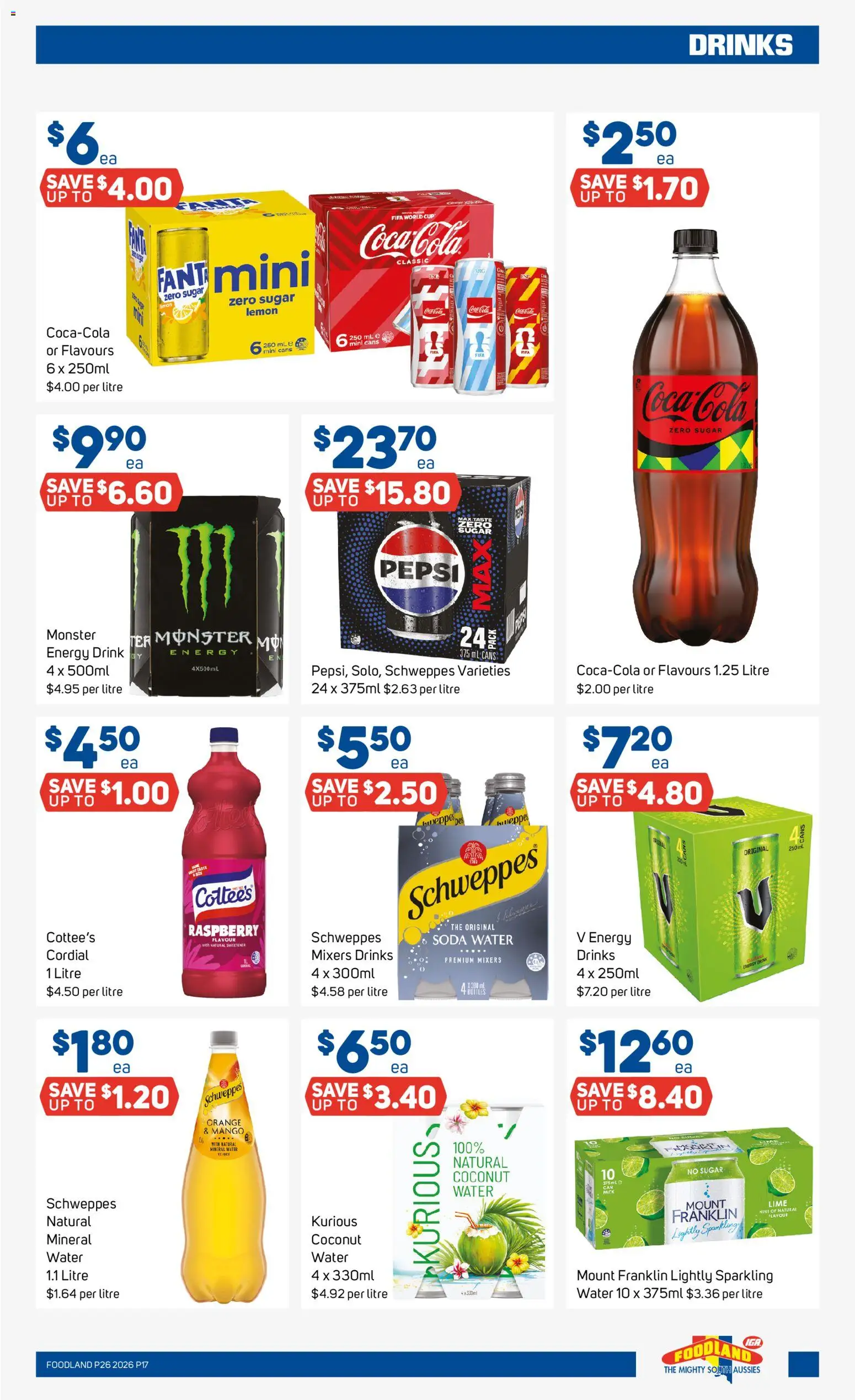 Foodland catalogue - valid from 24/06/2026 | Page: 17 | Products: Energy drink, Pepsi, Sugar, Lime
