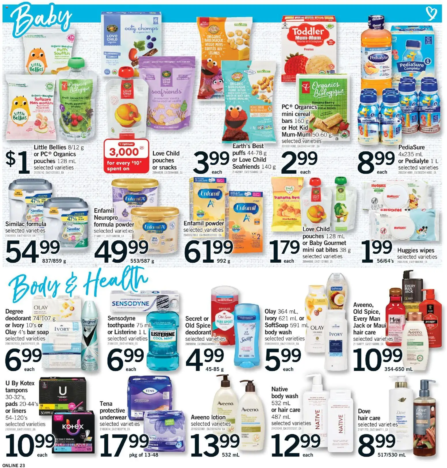 Fortinos flyer valid from Sep 3, 2026 | Page: 22 | Products: Carrot, Deodorant, Snacks, Butter