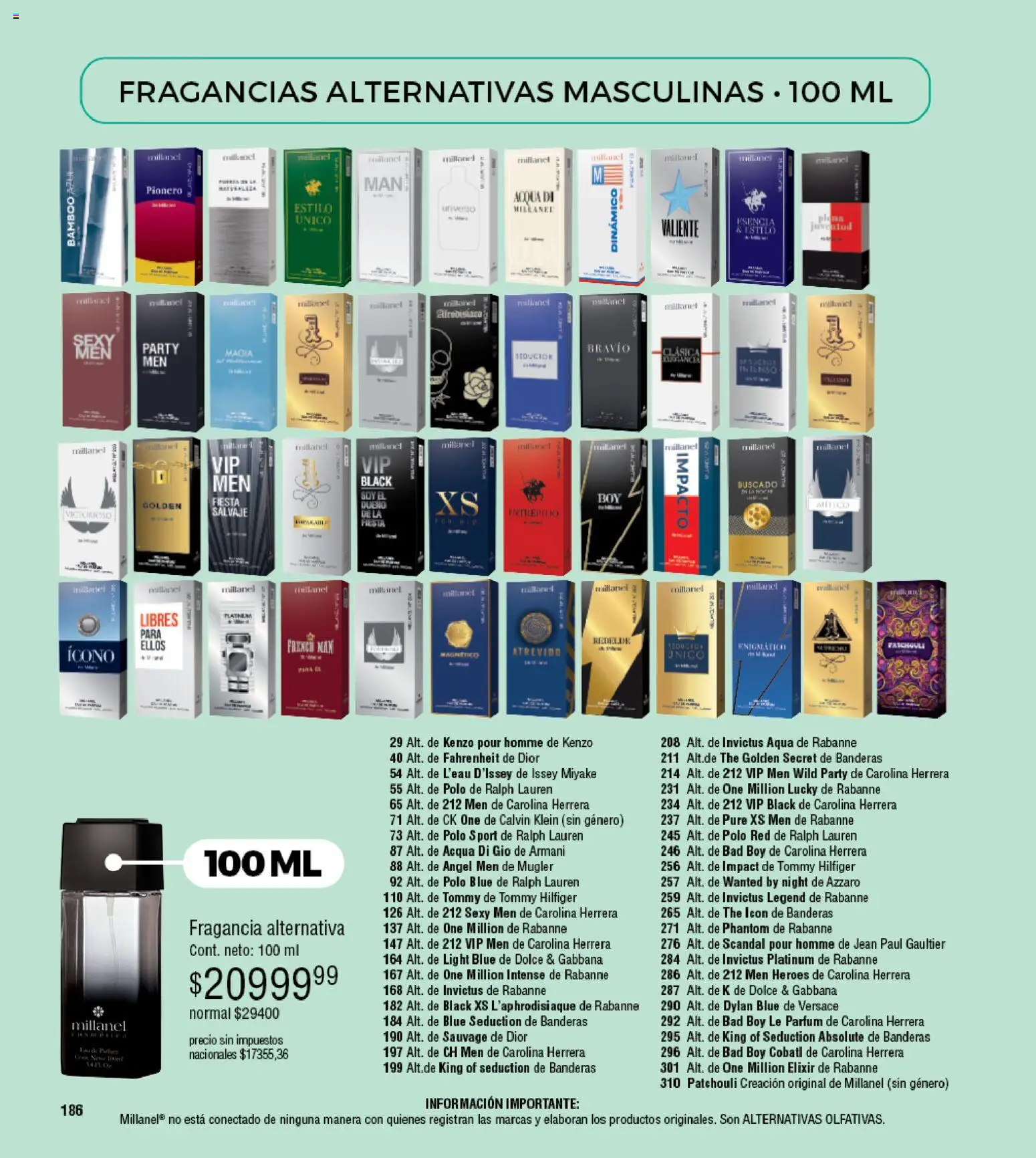 Millanel - Catálogo │ válido desde el 30/03/2026 | Página: 186 | Productos: Jean, Fragancia, Puré