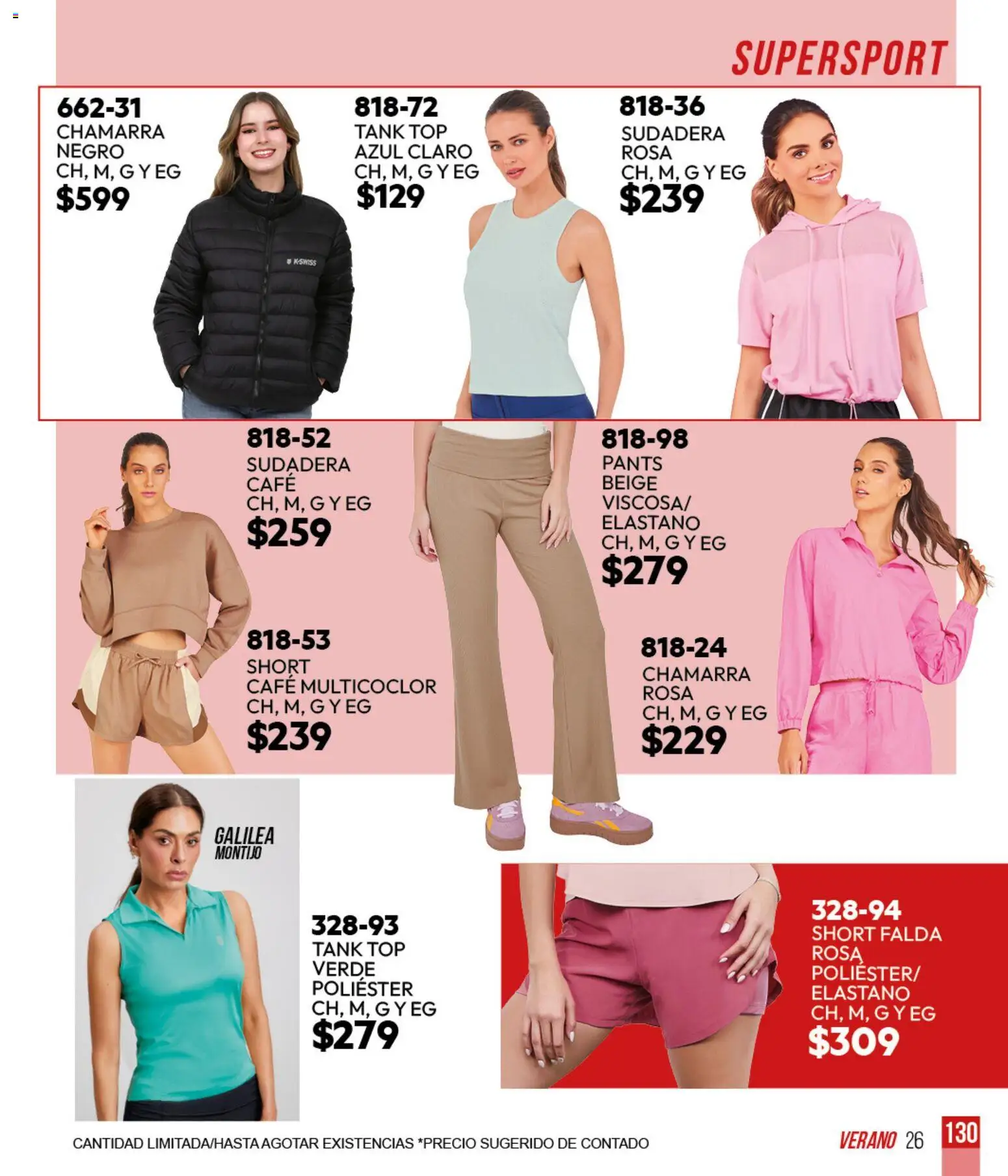Nuevas ofertas de Cklass válidas en toda la República Mexicana desde el 05.03.2026. ¡Encuentra las mejores ofertas en Cklass catálogo Verano Sportbrands Dama! | Página: 159 | Productos: Chamarra, Sudadera, Falda, Pants