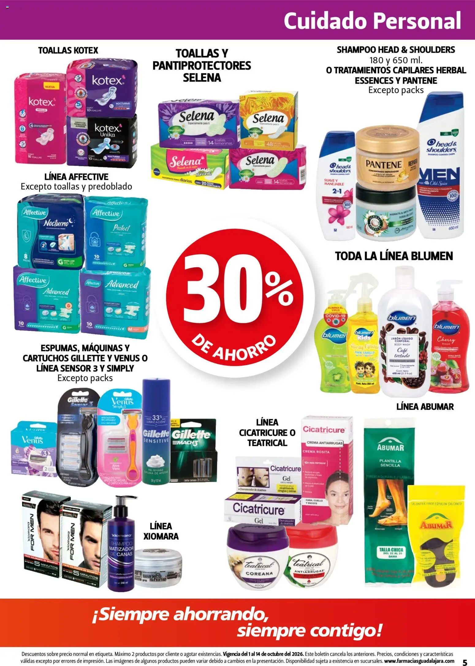 Nuevas ofertas de Farmacia Guadalajara válidas en toda la República Mexicana desde el 01/10/2026. ¡Encuentra las mejores ofertas en Farmacia Guadalajara catálogo! | Página: 5 | Productos: Crema, Café, Body, Head & Shoulders