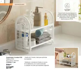 Vista previa de Organizador 2 niveles PCR, Plástico PCR. 30.3 x 29.3 x 16.8 cm, nuevo folleto de la tienda, válido en México a partir del 08.05.2026 | Página: 46 | Productos: Organizador