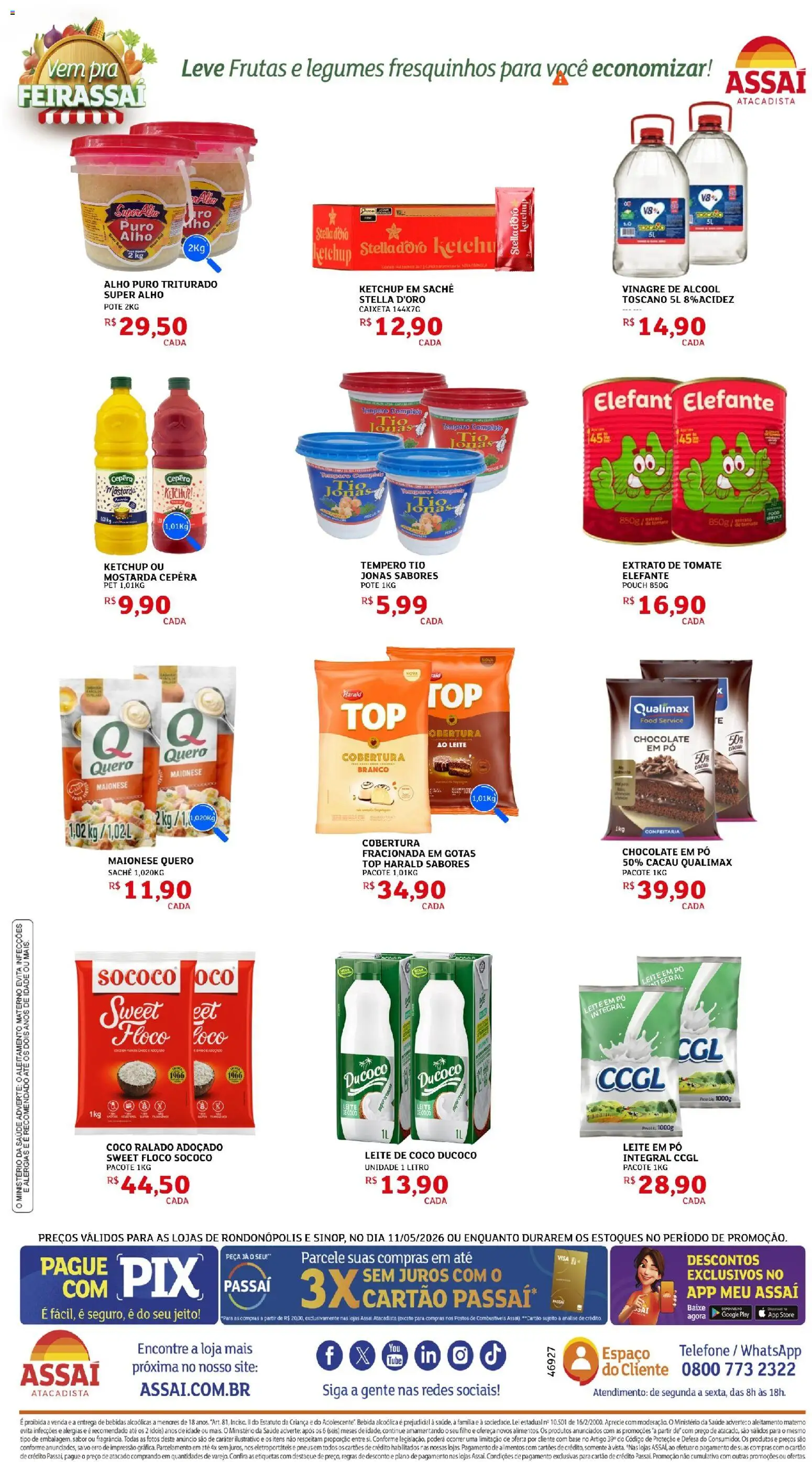 Assaí Atacadista Folheto - válido de 12.05.2026 | Página: 2 | Produtos: Pó, Bebida, Telefone, Maionese