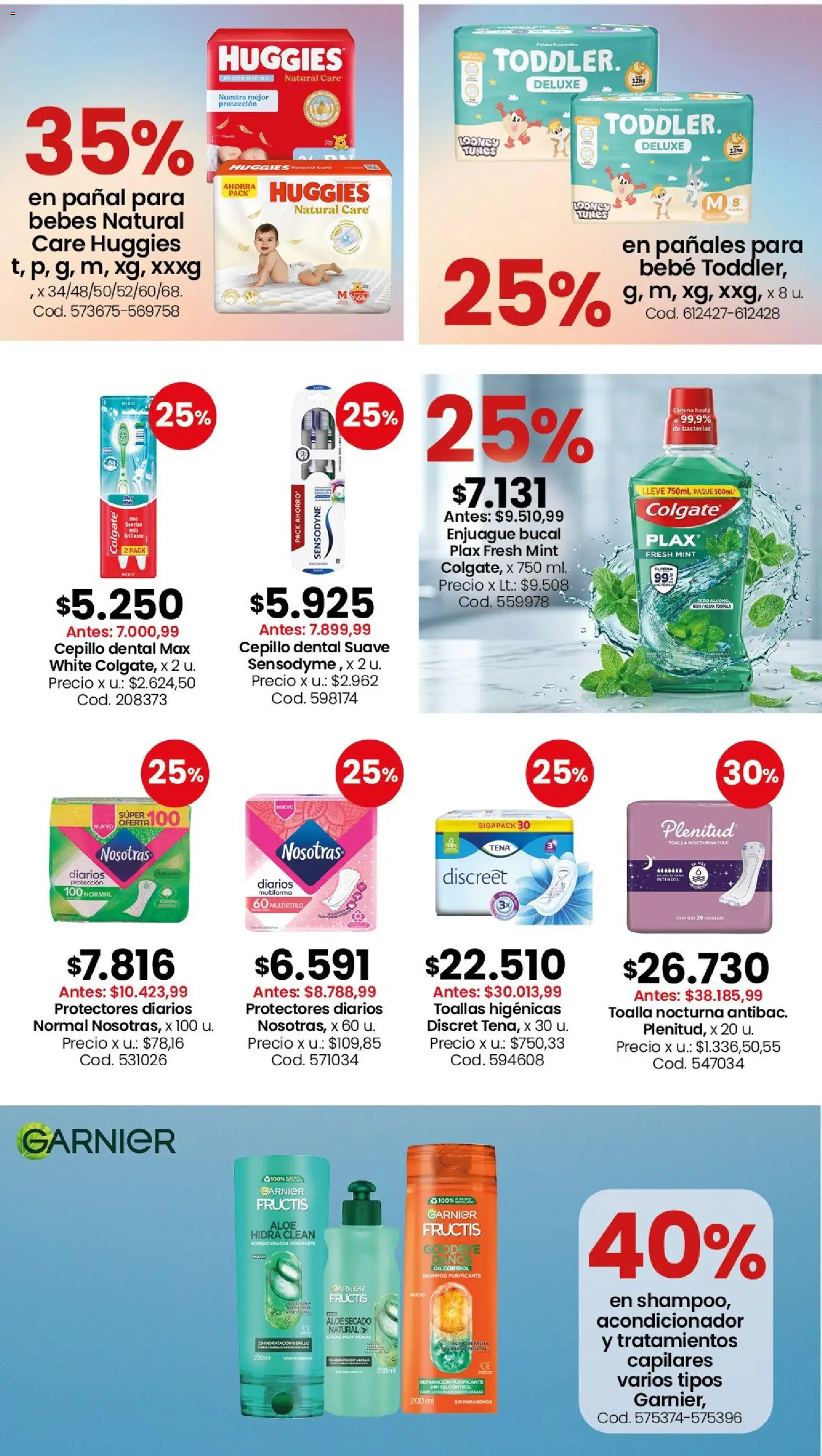 Coto - Perfumería y limpieza │ válido desde el 03/08/2026 | Página: 6 | Productos: Toallas, Pañales, Protectores diarios, Crema