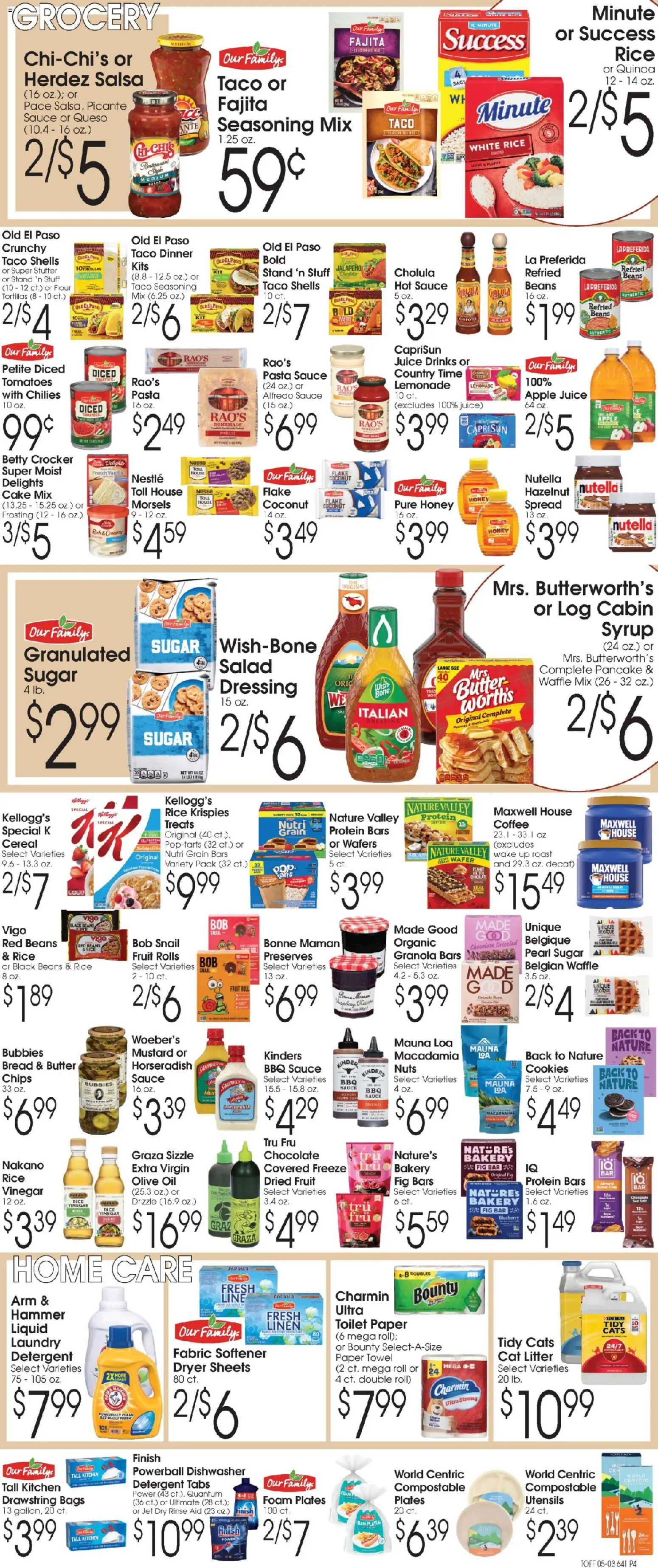 Family Fare Ad - valid from 03.05.2026 | Page: 4 | Products: Coffee, Detergent, Nuts, Cookies