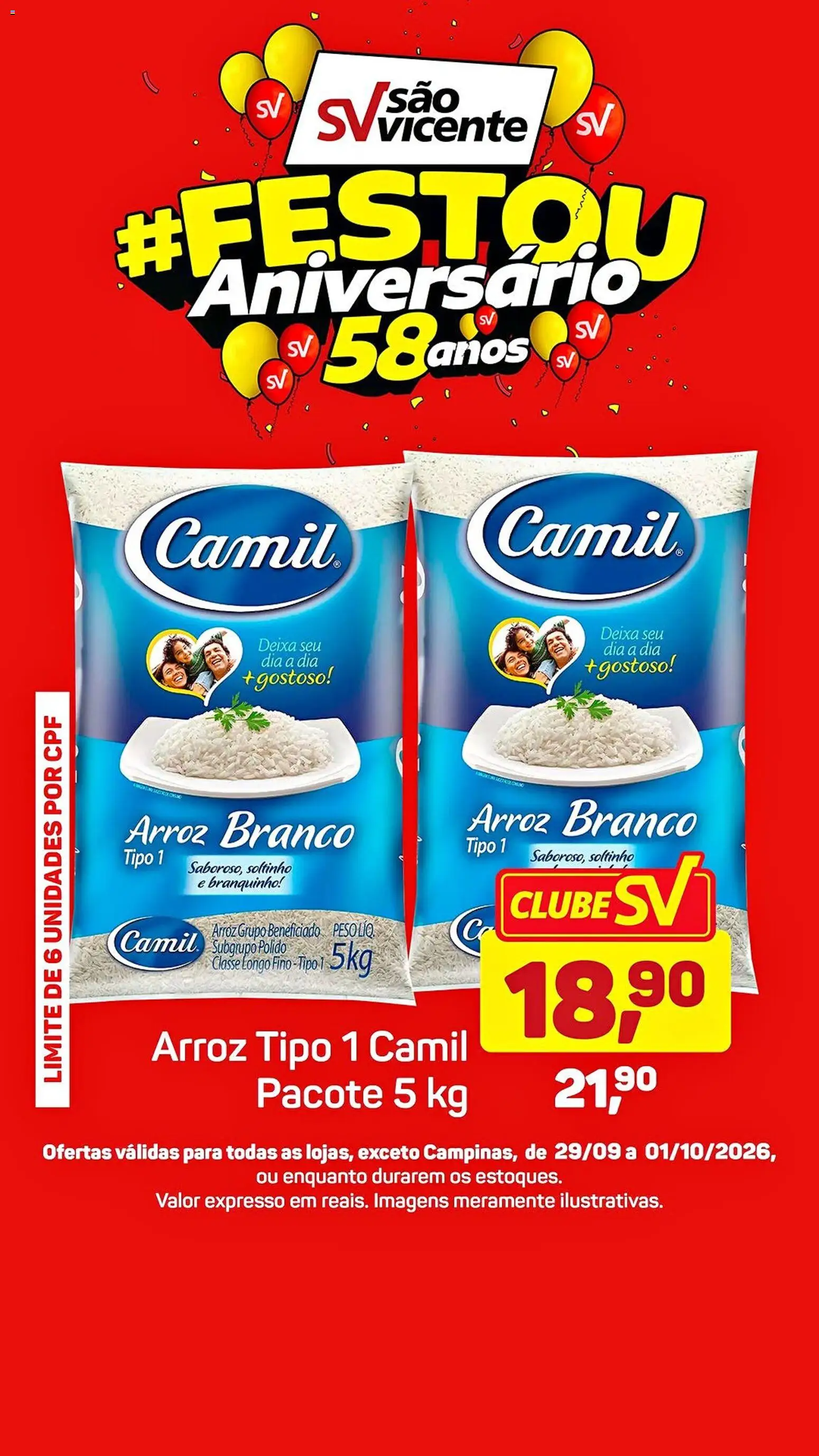 Supermercados São Vicente Folheto - válido de 29/09/2026 | Página: 2 | Produtos: Arroz