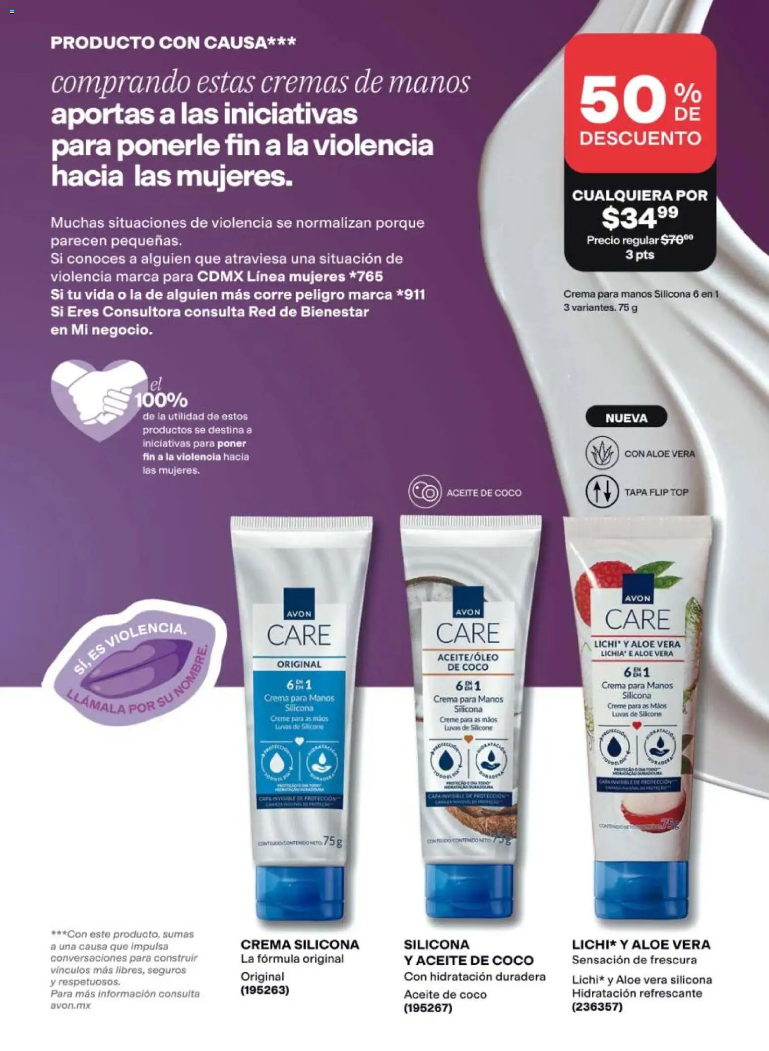 Nuevas ofertas de AVON válidas en toda la República Mexicana desde el 21/08/2026. ¡Encuentra las mejores ofertas en AVON campaña 13 2026! | Página: 159 | Productos: Crema, Aceite, Top