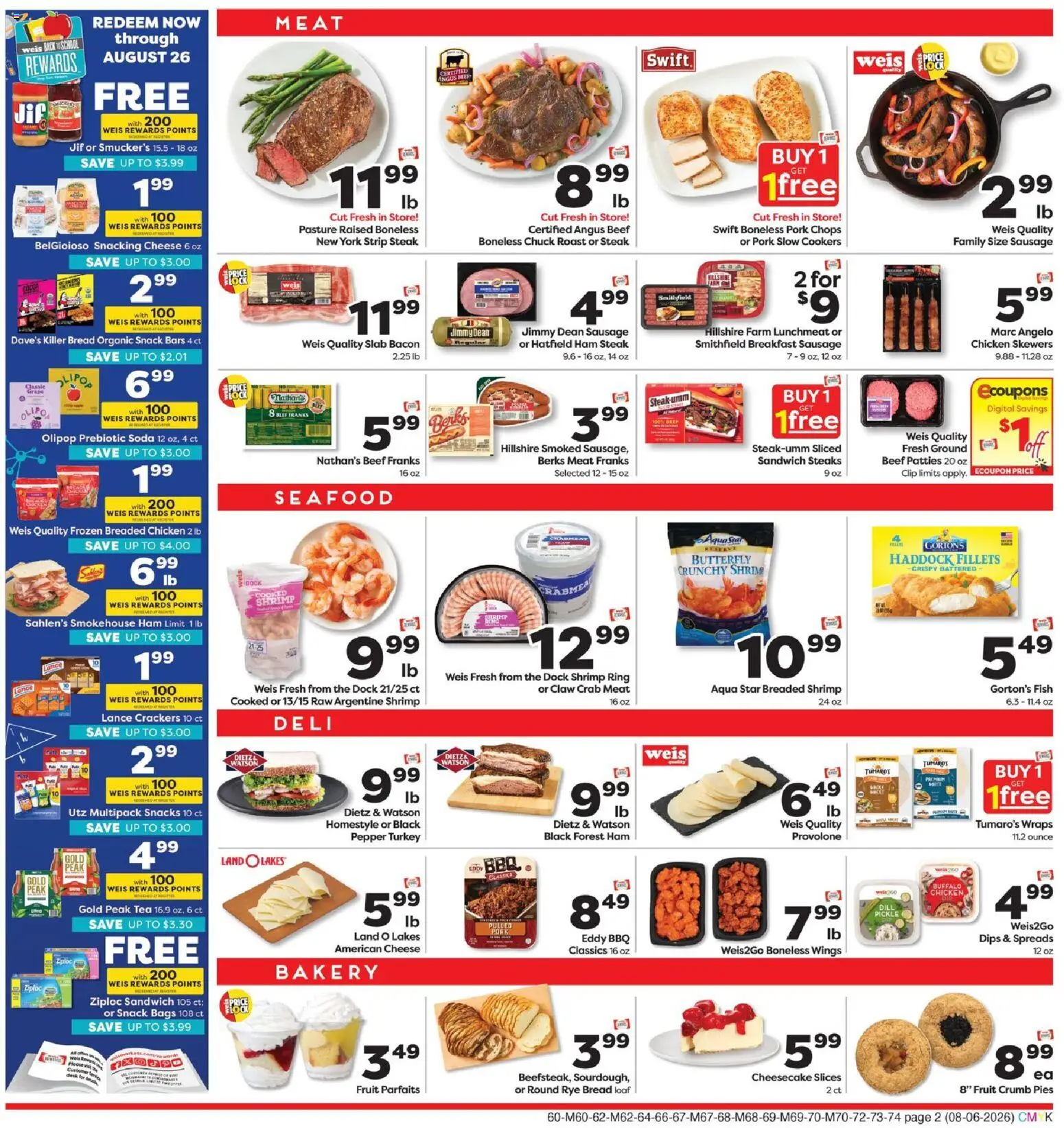 Weis Weekly Circular - VA - valid from 08/06/2026 | Page: 2 | Products: Clip, Fruit, Pepper, Steak
