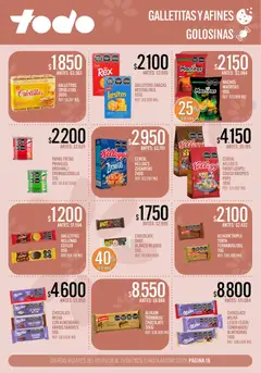 Vista previa Supermercados TODO catálogo válido desde el 08/09/2026 | Página: 16 | Productos: Alfajor, Golosinas, Papas fritas, Snacks