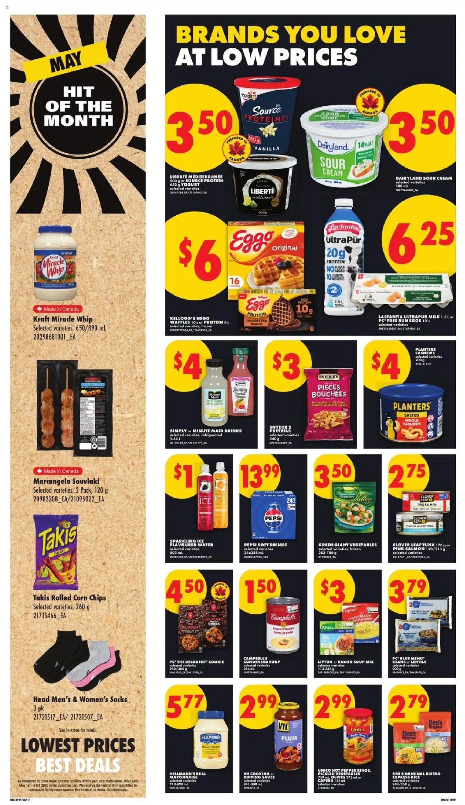 No Frills flyer valid from 28.05.2026 | Page: 6 | Products: Sour cream, Cookies, PC, Juice