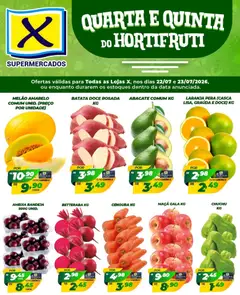 X Supermercados ofertas Hortifruti - Pré-Visualização do folheto da loja X Supermercados, válido de 22/07/2026