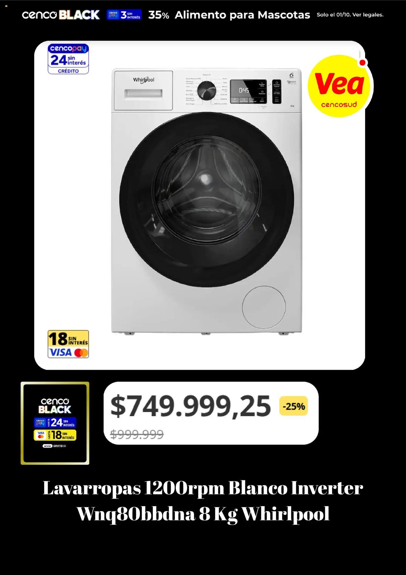 Vea - Cenco Black │ válido desde el 28/09/2026 | Página: 2 | Productos: Lavarropas