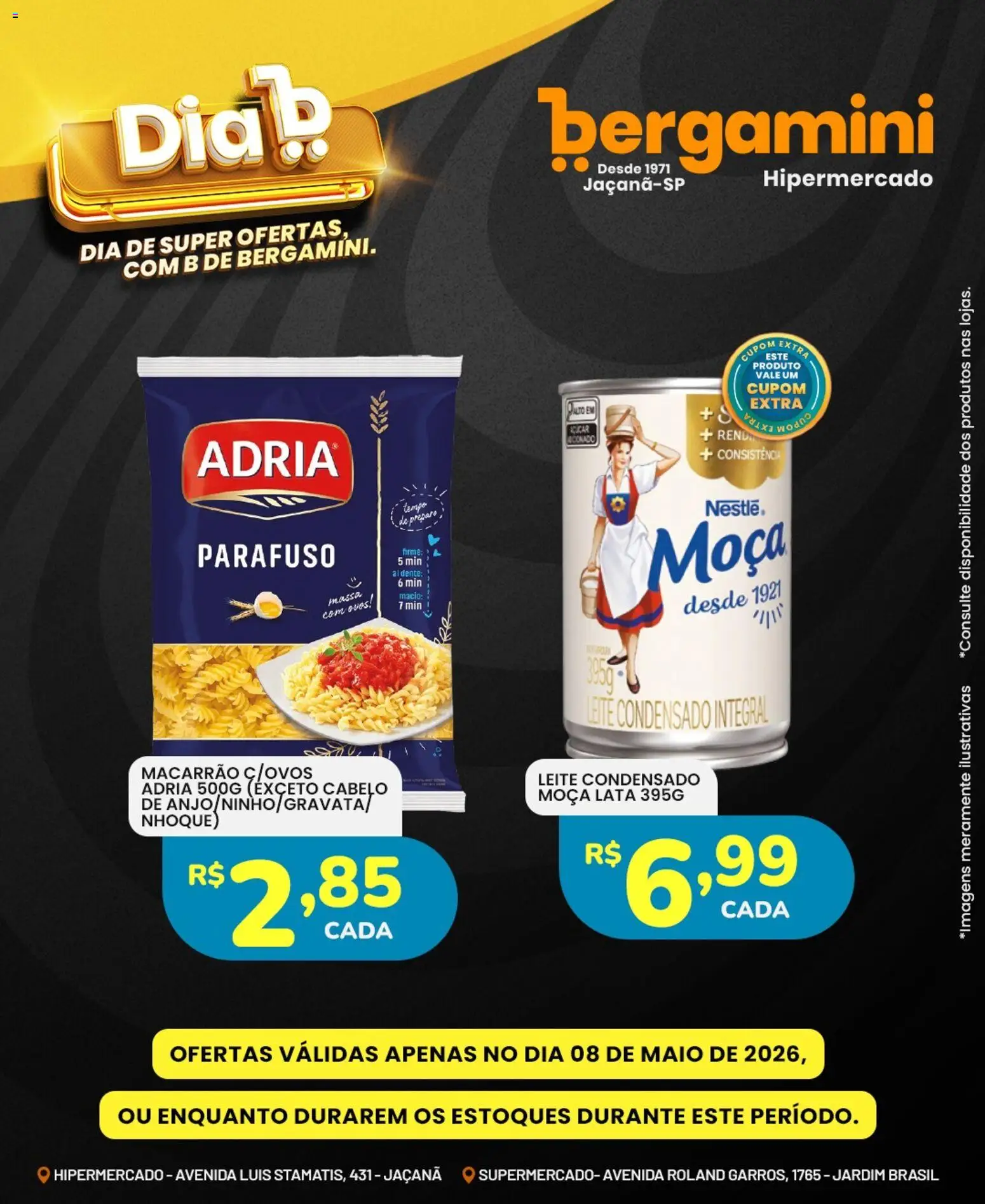 Supermercado Bergamini Folheto - válido de 08.05.2026 | Página: 13 | Produtos: Maiô, Macarrão, Massa, Açúcar