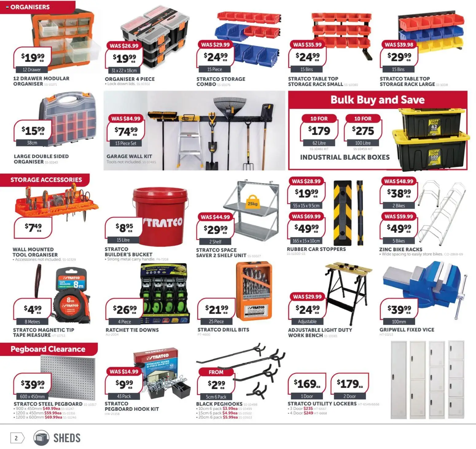 Stratco catalogue - valid from 17.04.2026 | Page: 2 | Products: Bucket, Table, Door, Tools