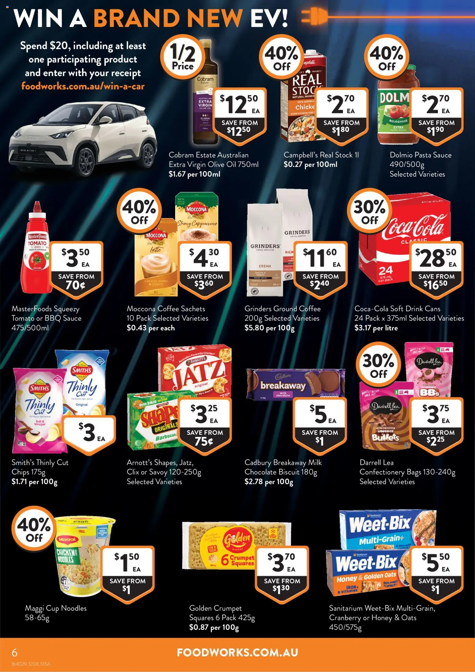 Foodworks catalogue - valid from 12/08/2026 | Page: 6 | Products: Noodles, Pasta, Sauce, Ground coffee
