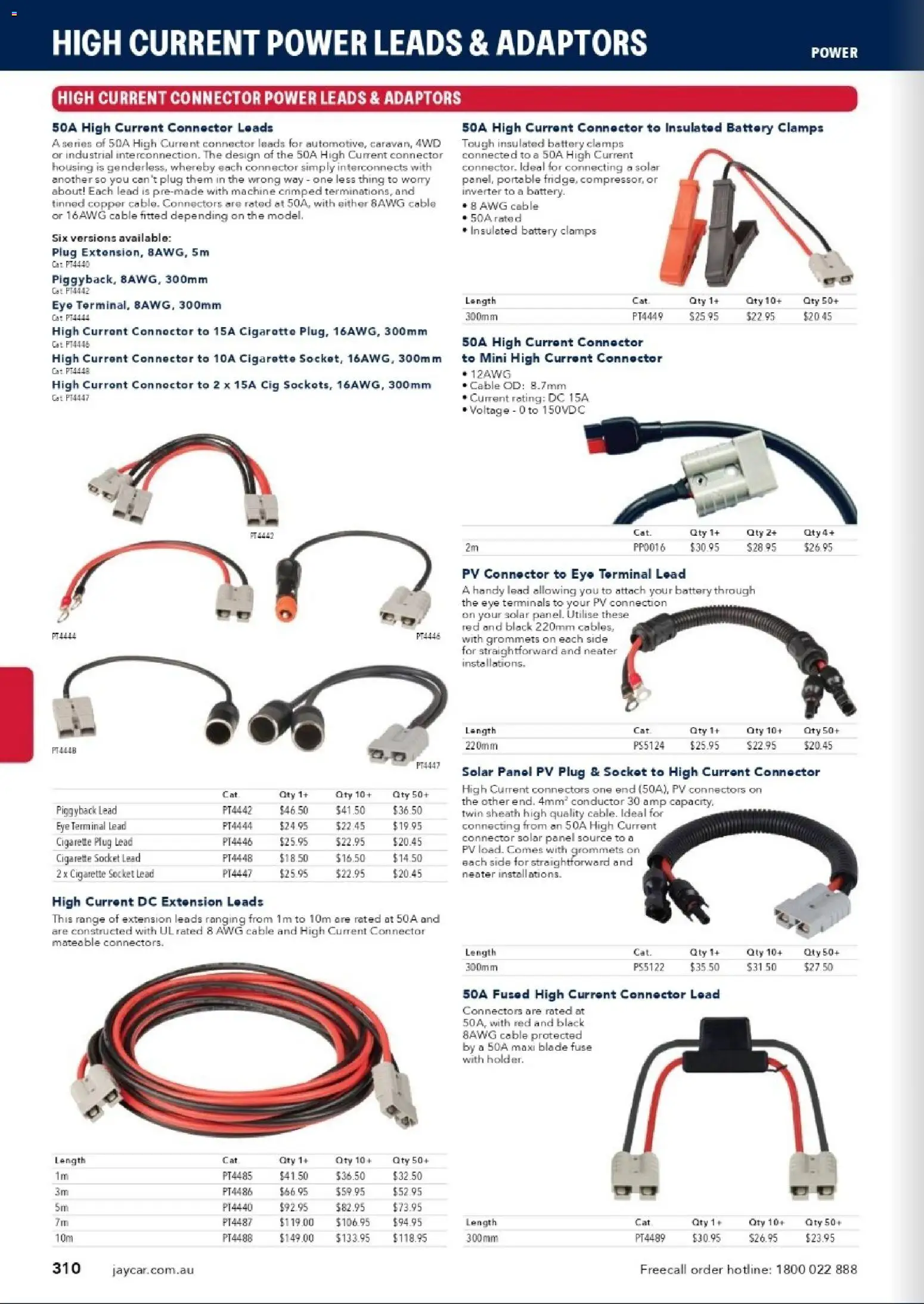 Jaycar catalogue - valid from 31/08/2026 | Page: 308 | Products: Battery, Cable, Connector, Portable