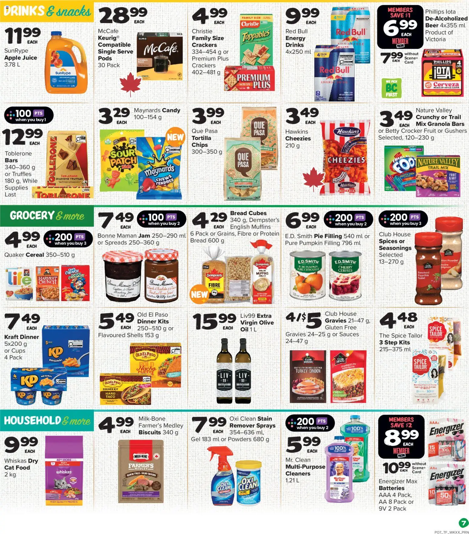 Thrifty Foods flyer valid from Oct 1, 2026 | Page: 8 | Products: Red Bull, Food, Bread, Protein