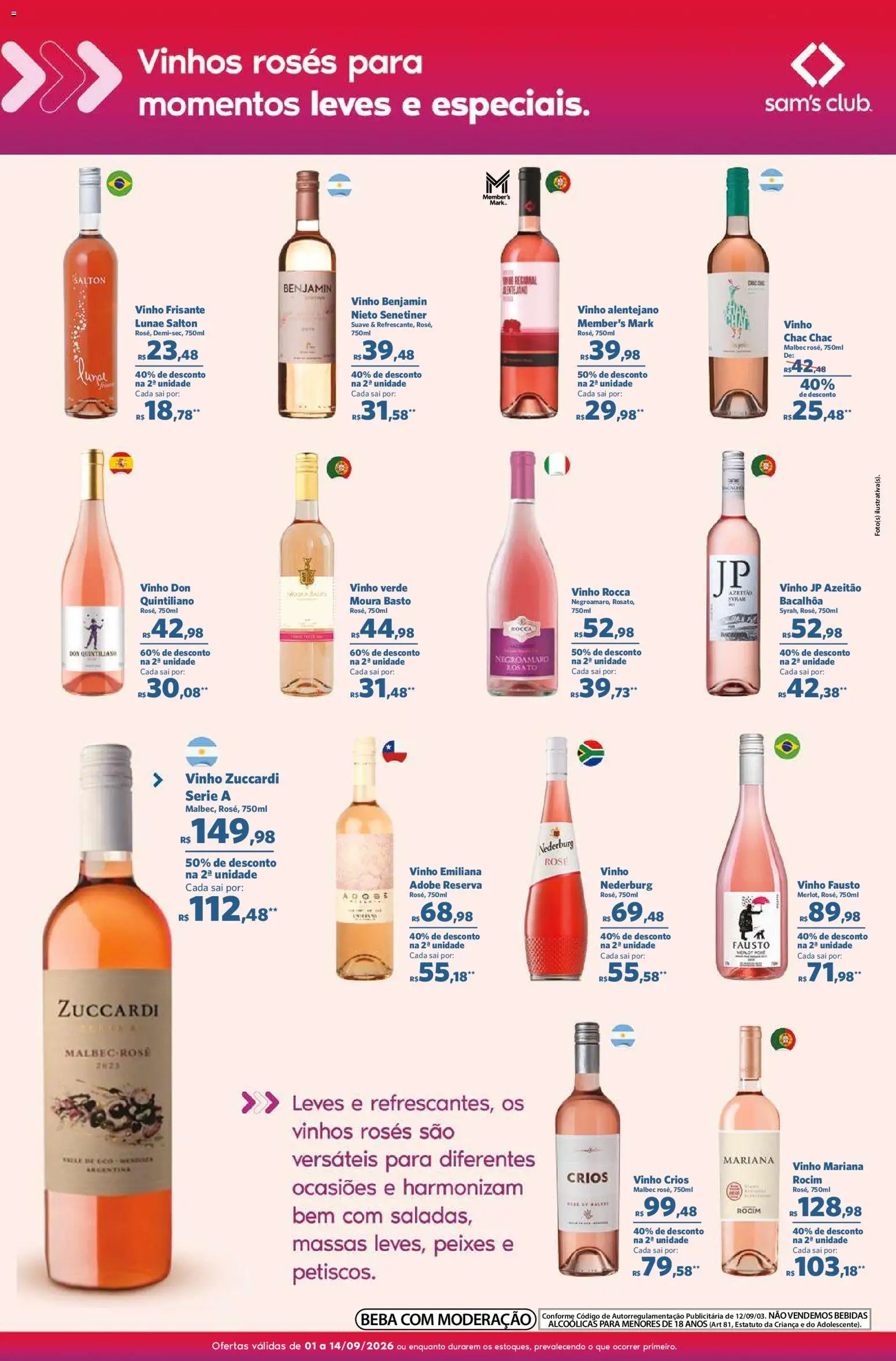 Sam's Club Folheto - válido de 01/09/2026 | Página: 7 | Produtos: Peixes, Bebidas, Vinho, Benjamin
