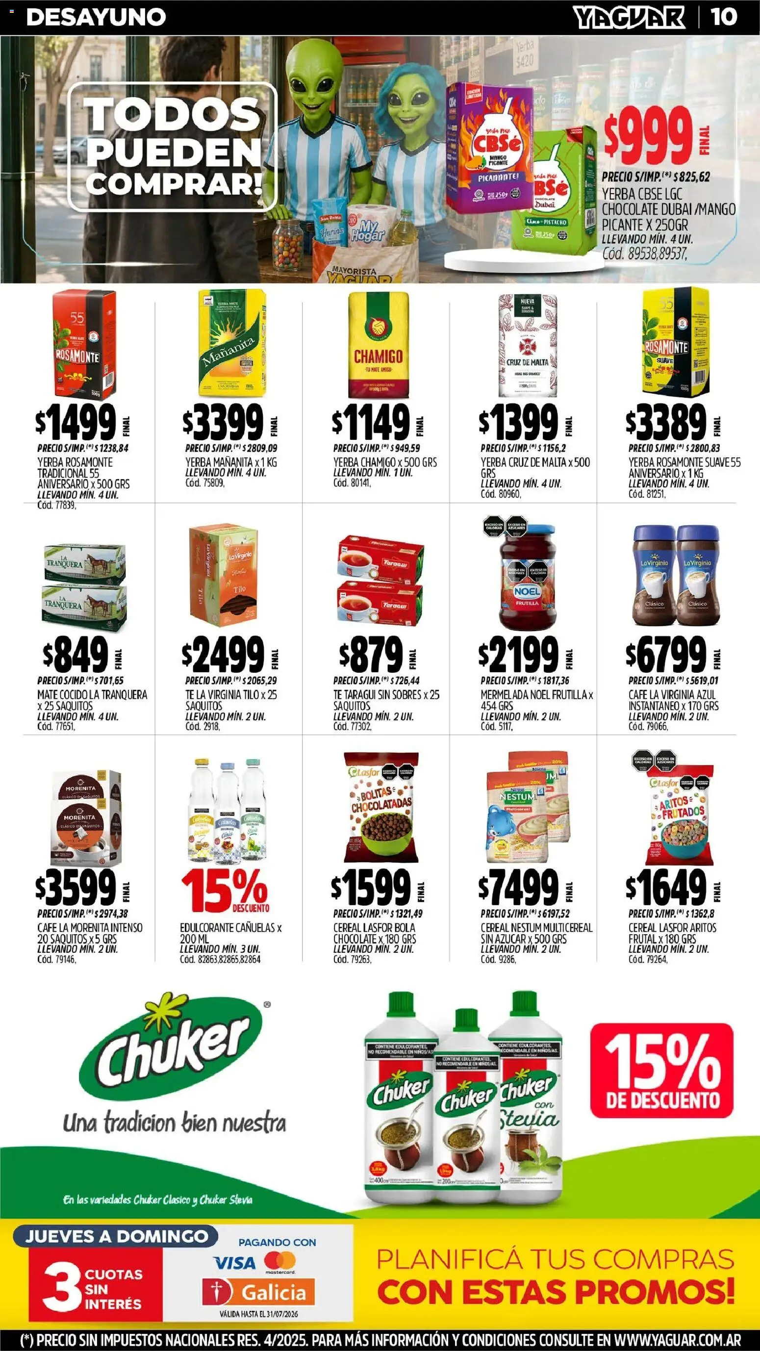Yaguar catálogo │ válido desde el 06/07/2026 | Página: 11 | Productos: Frutilla, Harina, Edulcorante, Chocolate