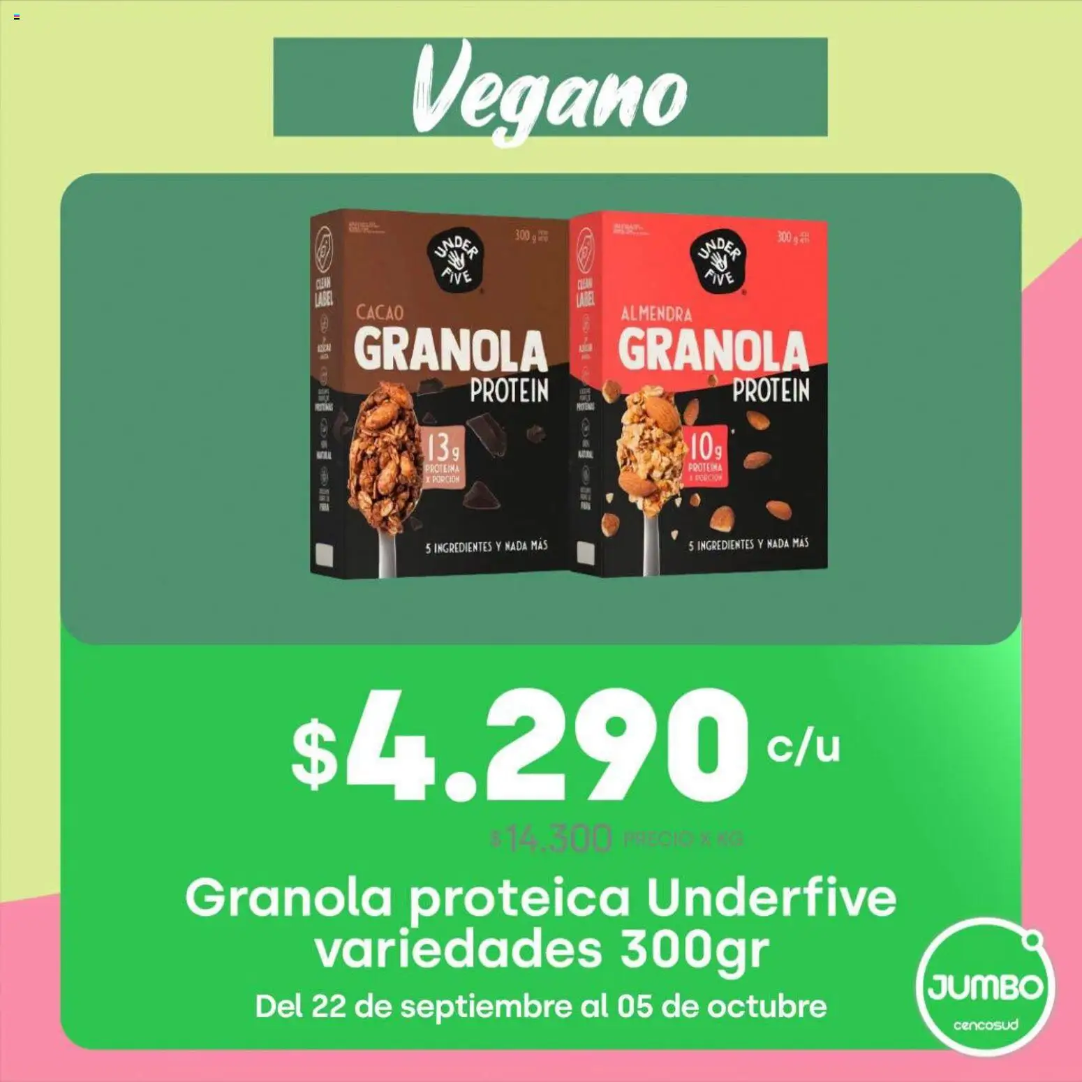 Jumbo Ofertas Bio de Jumbo │ válido desde el 25.09.2026 | Página: 4 | Productos: Proteína, Almendra, Cacao, Ingredientes