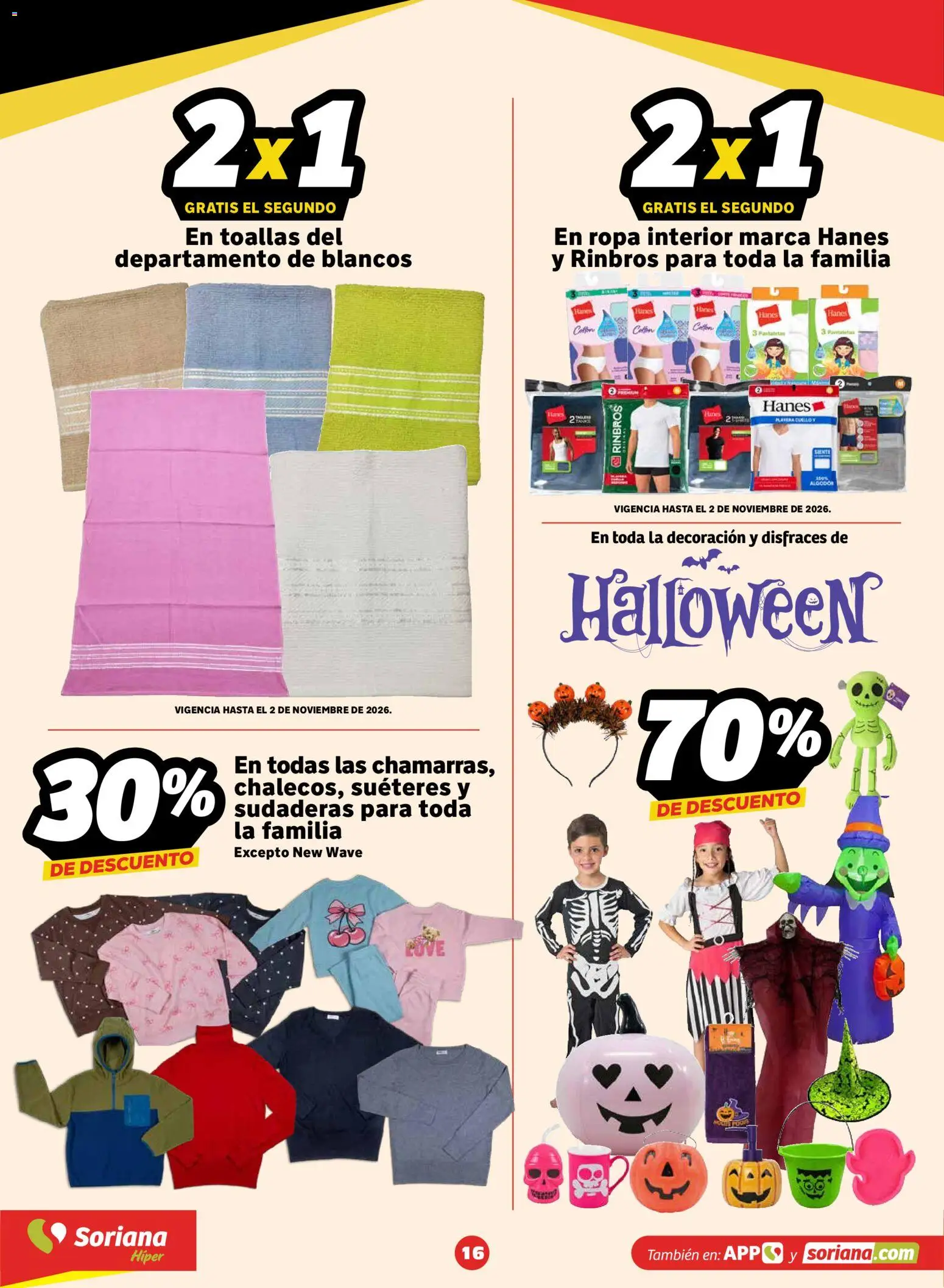 Nuevas ofertas de Soriana válidas en toda la República Mexicana desde el 30/10/2026. ¡Encuentra las mejores ofertas en Soriana Buen Fest Mercado! | Página: 16