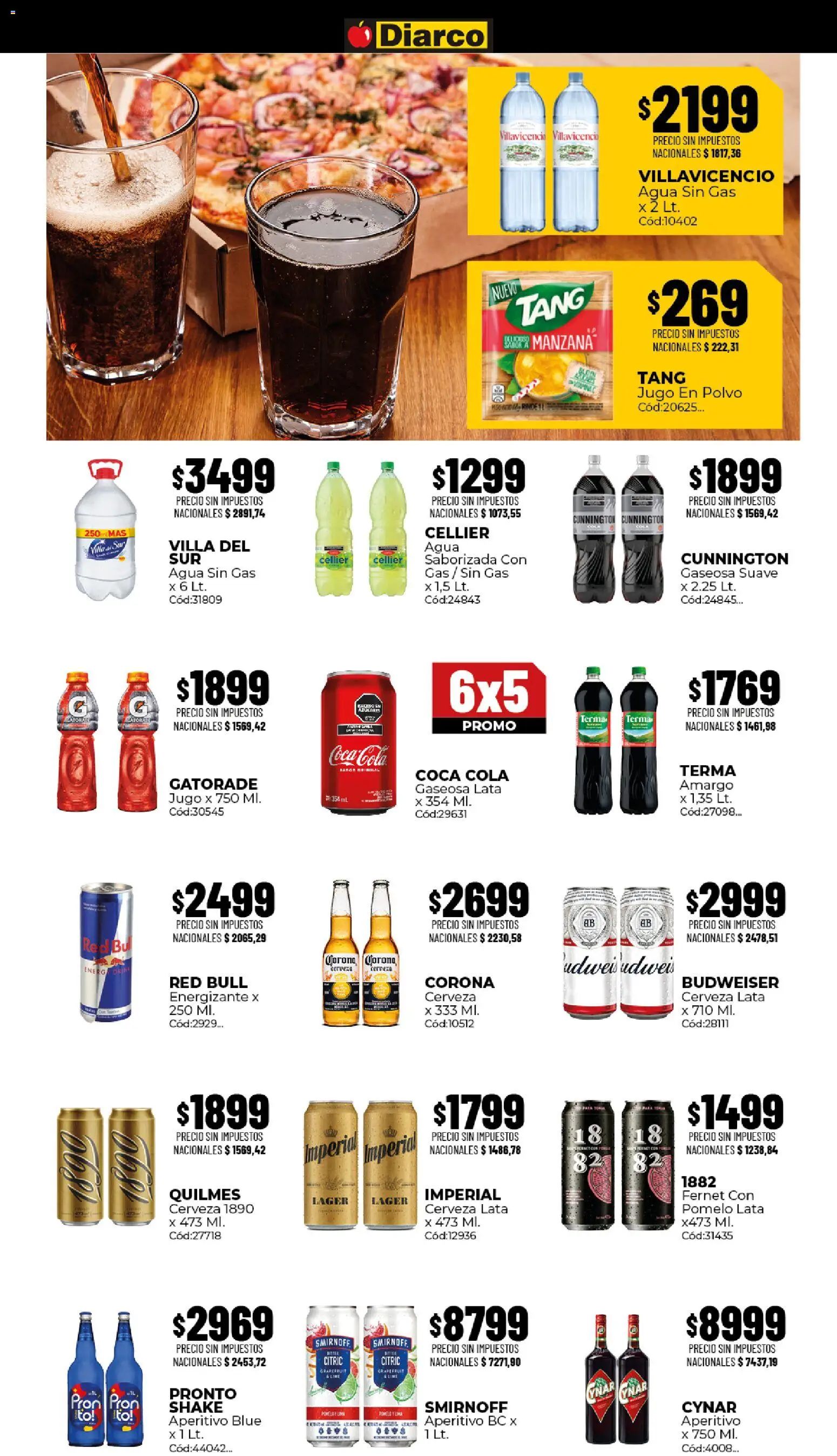 Diarco - Ofertas Interior │ válido desde el 03/08/2026 | Página: 7 | Productos: Polvo, Fernet, Agua, Pomelo
