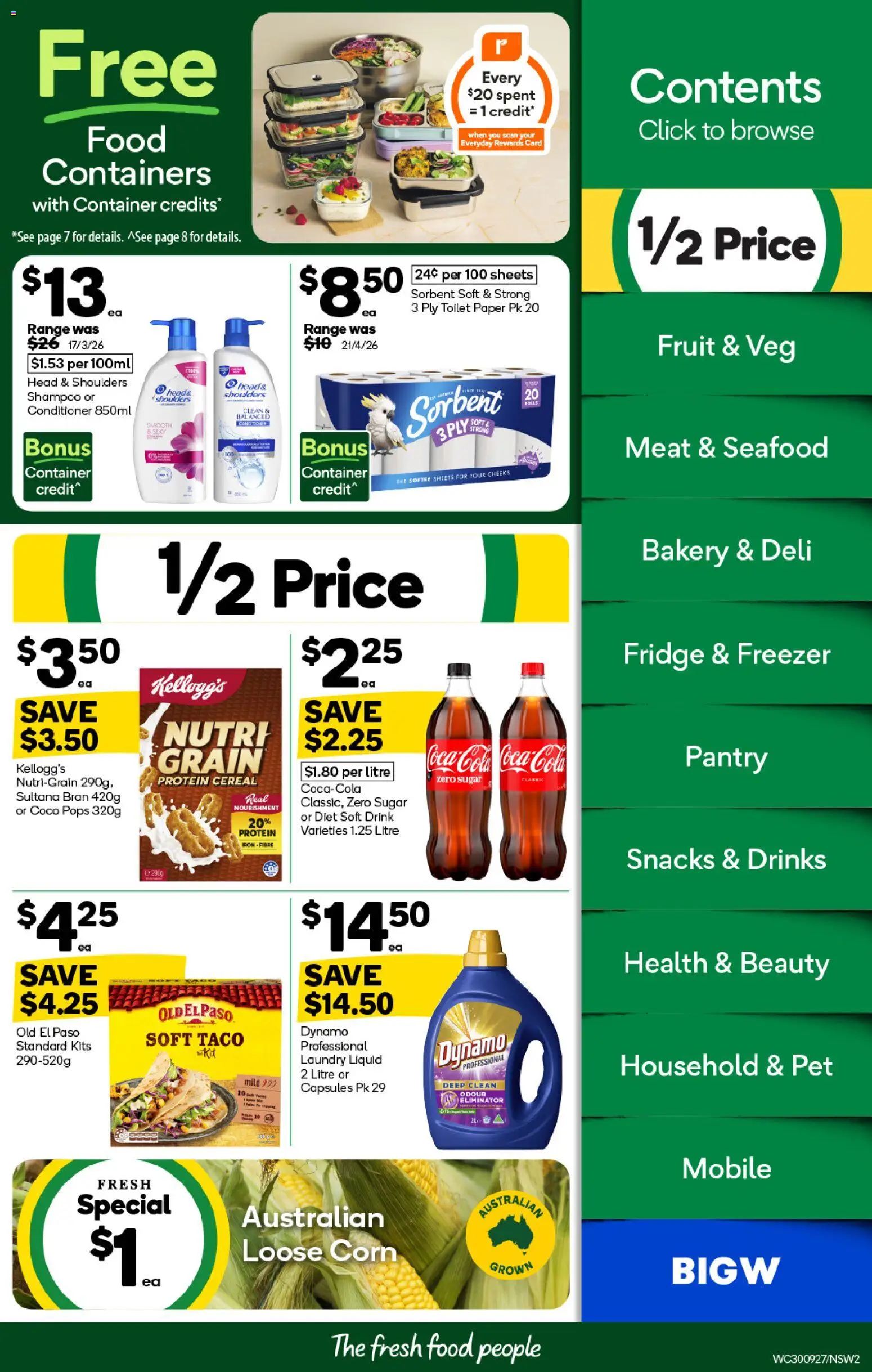 Woolworths catalogue - valid from 30/09/2026 | Page: 2 | Products: Drinks, Snacks, Protein, Head & Shoulders