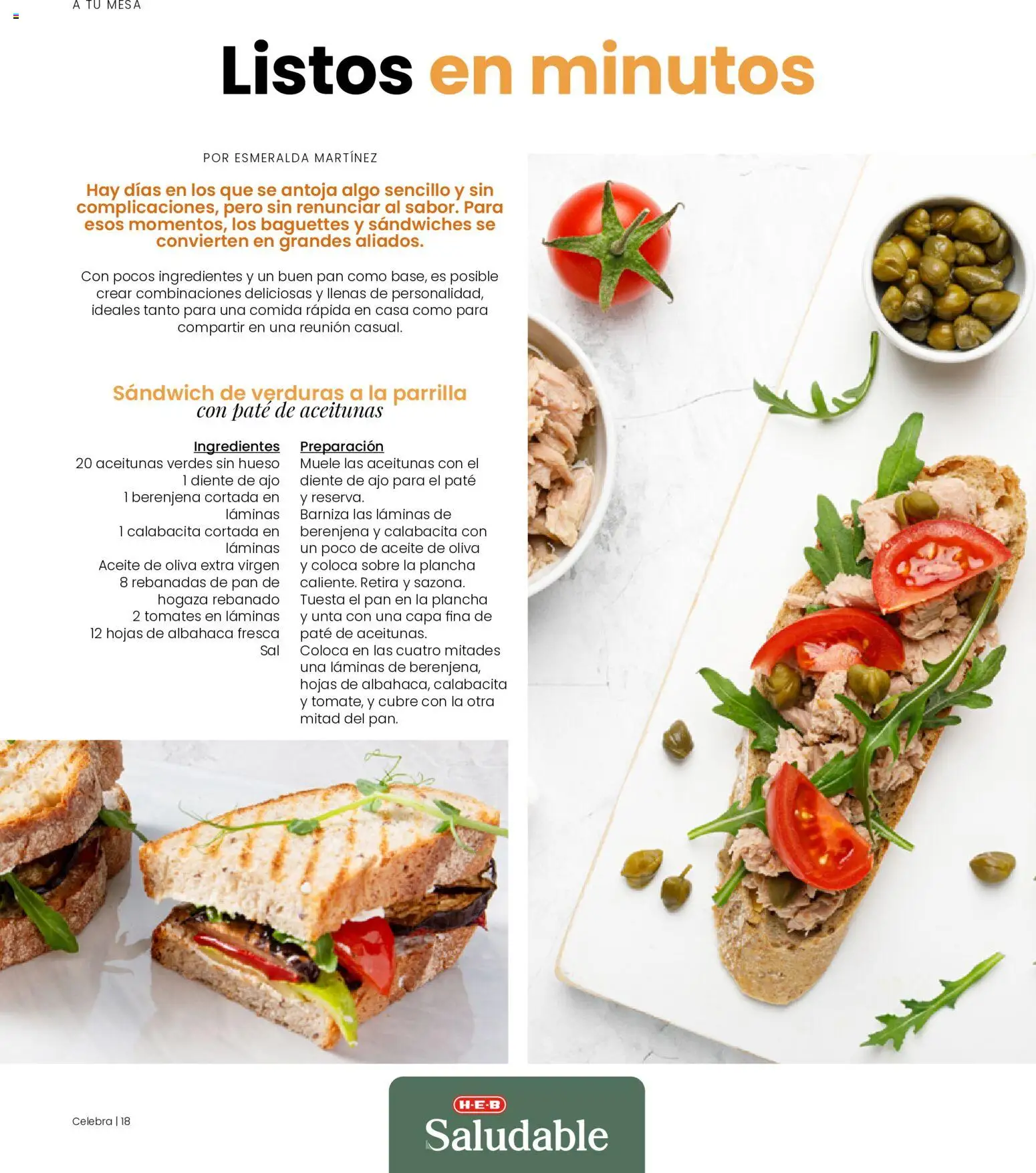 Nuevas ofertas de H-E-B válidas en toda la República Mexicana desde el 01.05.2026. ¡Encuentra las mejores ofertas en H-E-B folleto Celebra! | Página: 18 | Productos: Aceitunas, Ajo, Paté, Tomates