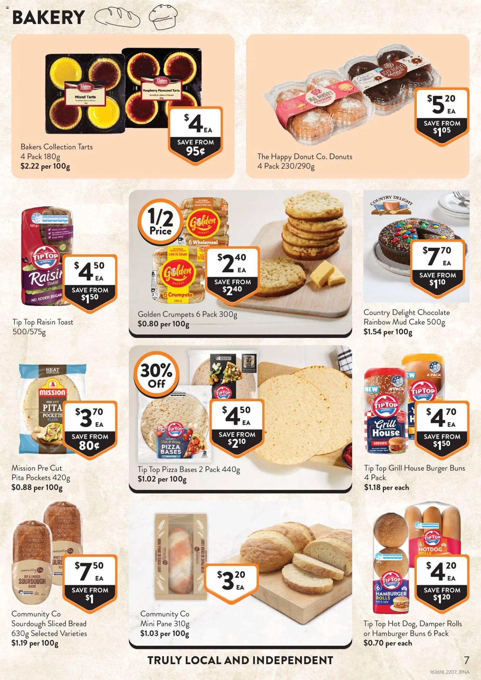 Foodworks catalogue - valid from 22/07/2026 | Page: 7 | Products: Chocolate, Pizza, Sugar, Bakery