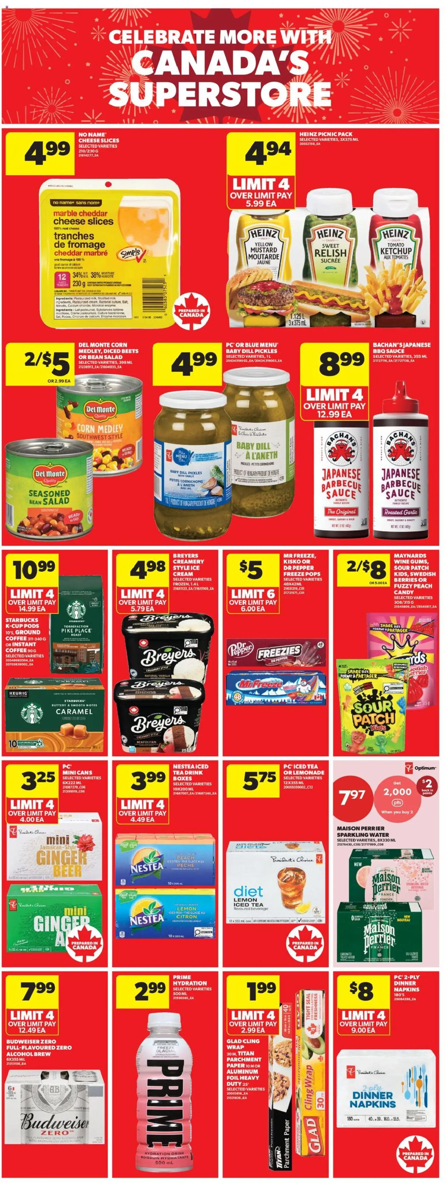 Real Canadian Superstore flyer valid from 18.06.2026 | Page: 11 | Products: Tea, Ketchup, Salad, Coffee