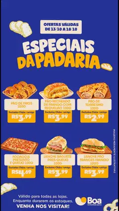 Boa Supermercados ofertas Padaria - Pré-Visualização do folheto da loja Boa Supermercados, válido de 13/10/2026