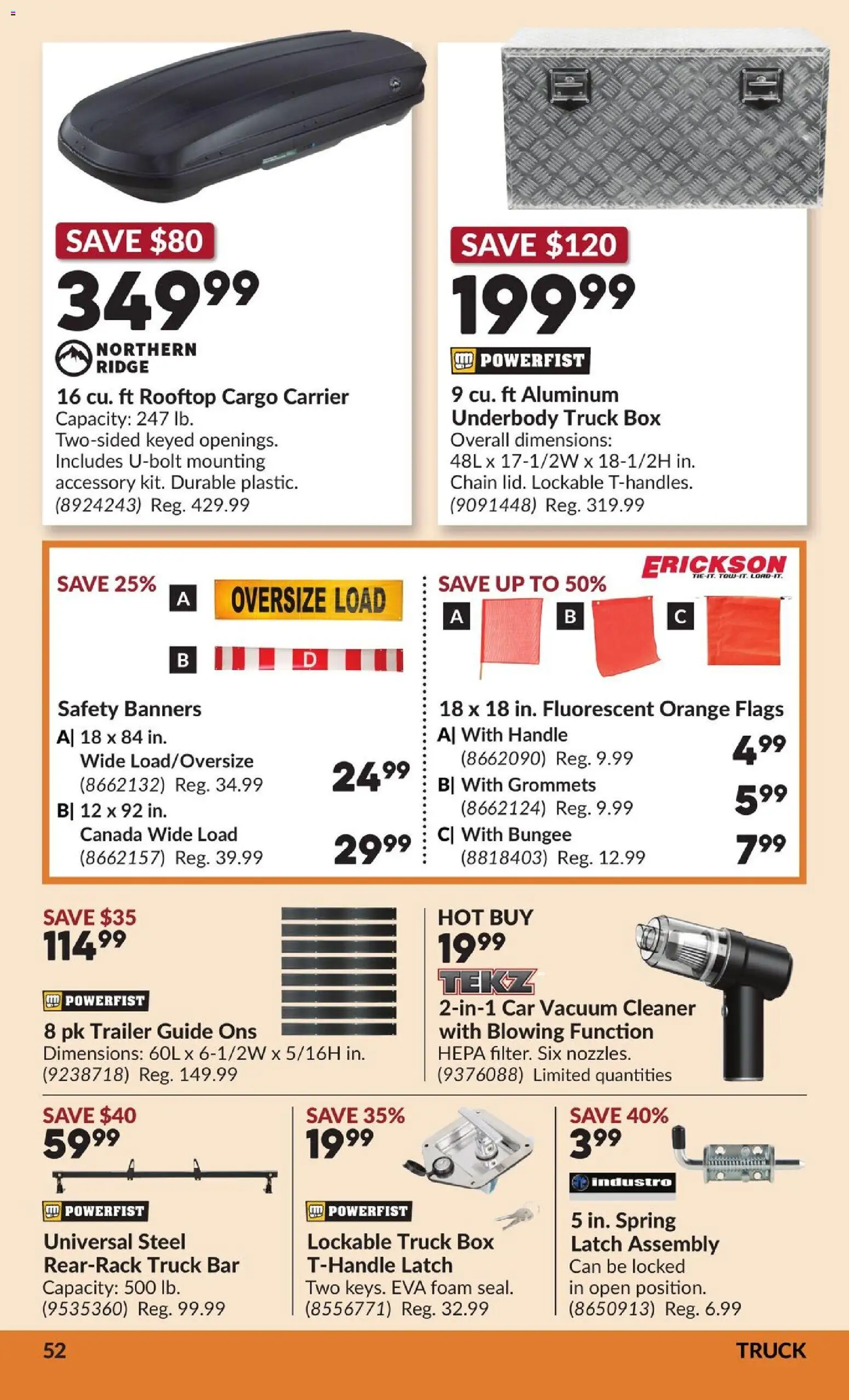 Princess Auto flyer valid from Aug 25, 2026 | Page: 53 | Products: Trailer, Vacuum cleaner, Foam, Box