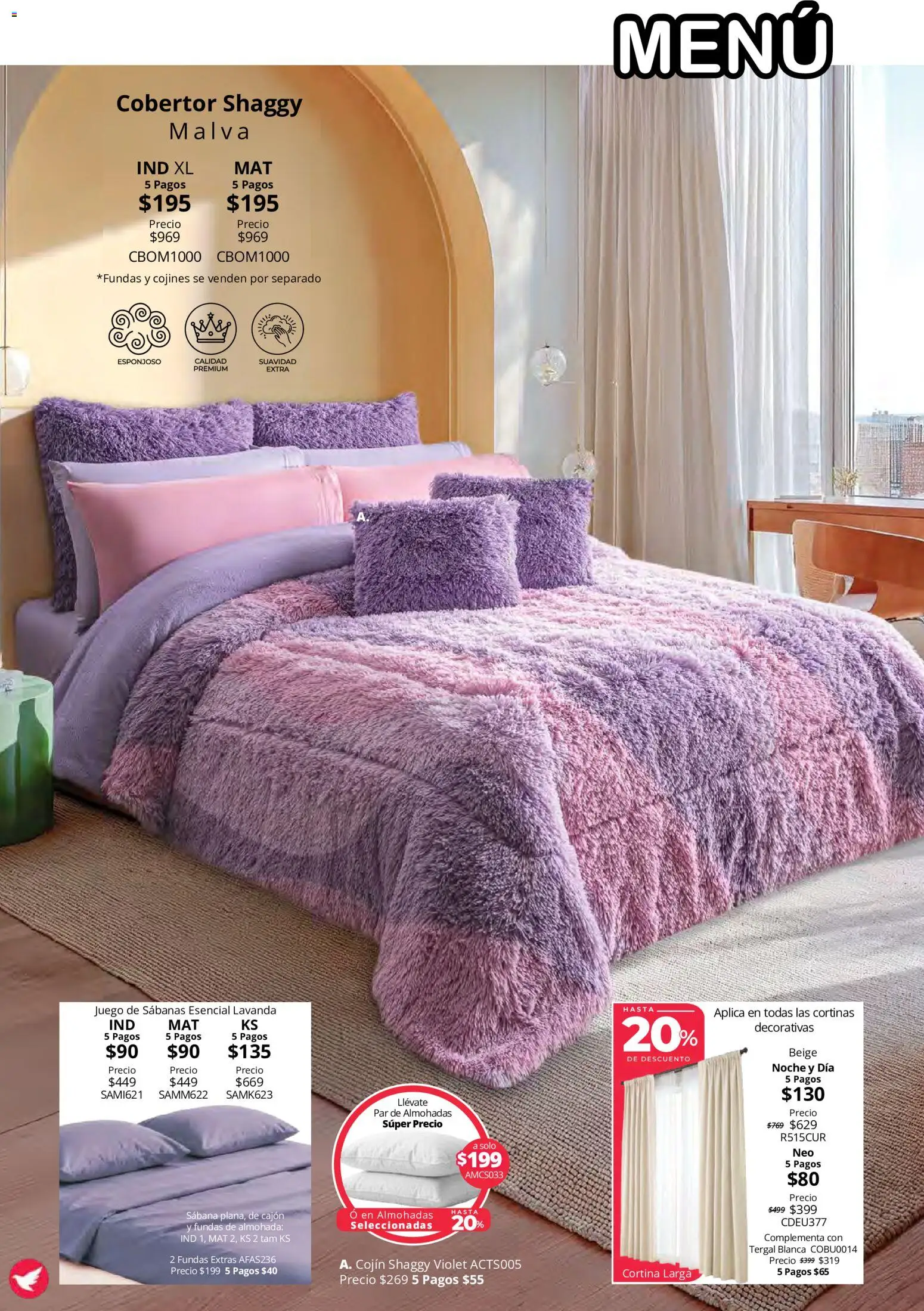 Nuevas ofertas de Colchas Concord válidas en toda la República Mexicana desde el 15/10/2026. ¡Encuentra las mejores ofertas en Colchas Concord catálogo Colección Cobertor Calor de Hogar! | Página: 51