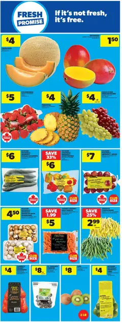 Preview of Real Canadian Superstore weekly flyer / circulaire from shop Real Canadian Superstore valid from Jul 16, 2026 | Page: 13 | Products: Strawberries, Kiwi, Cucumbers, Apples