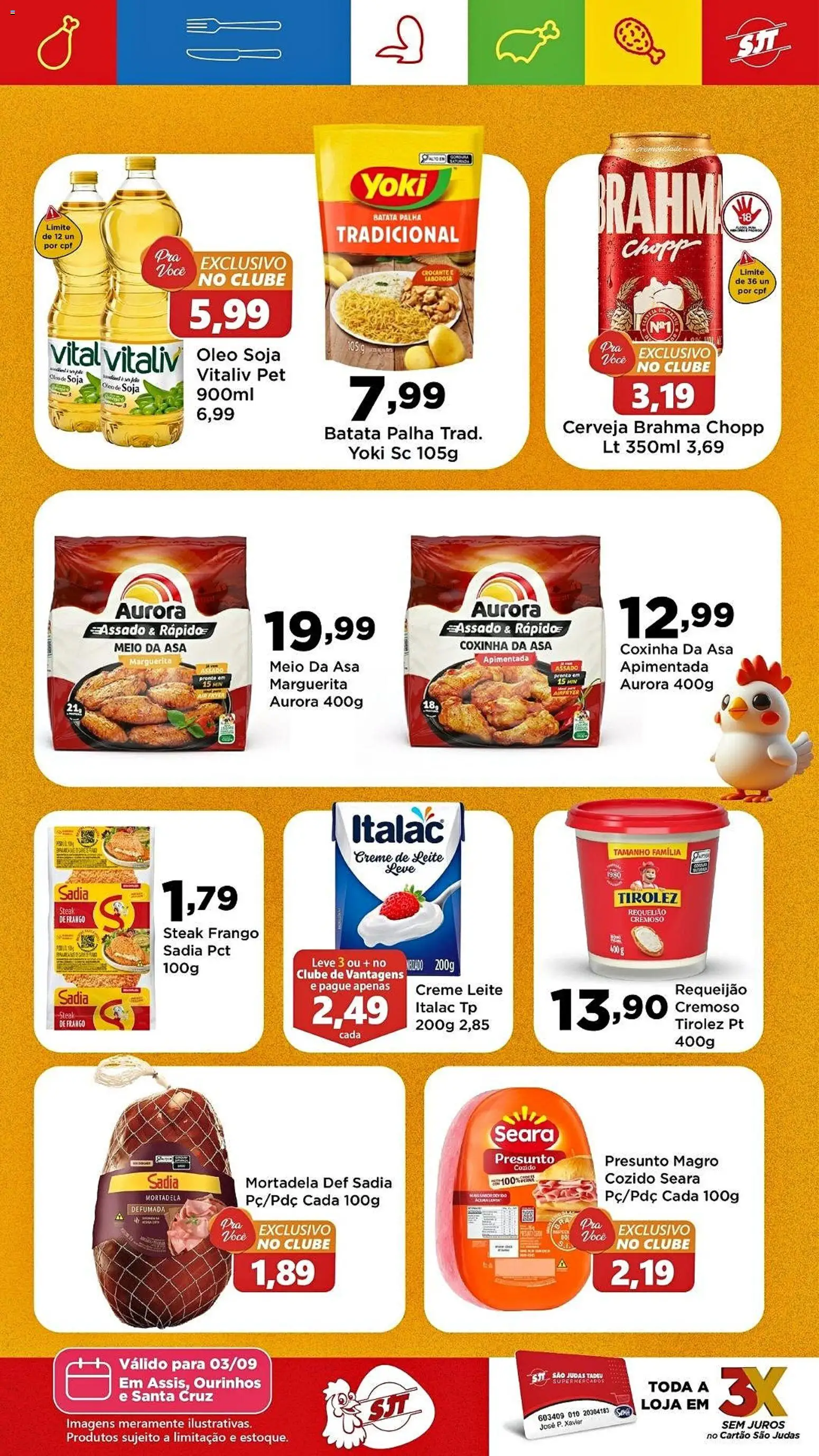 São Judas Tadeu Folheto - válido de 03/09/2026 | Página: 2 | Produtos: Óleo, Batata palha, Creme de leite, Frango