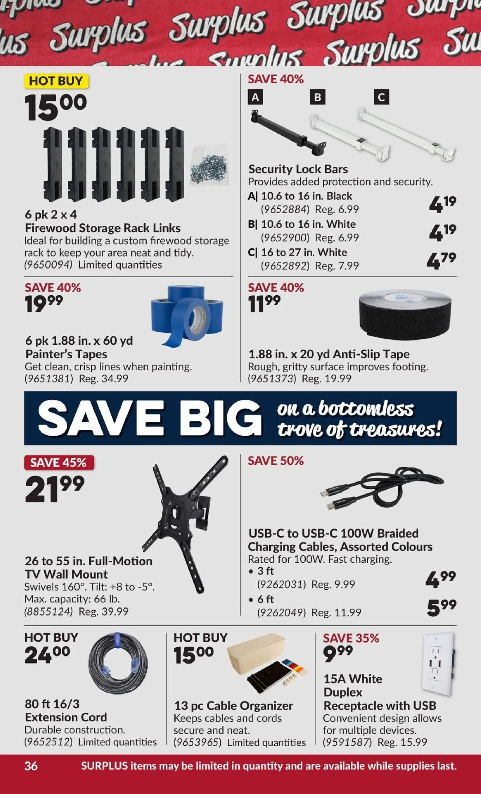 Princess Auto flyer valid from Oct 6, 2026 | Page: 42 | Products: PC, Tv, Cable, Firewood
